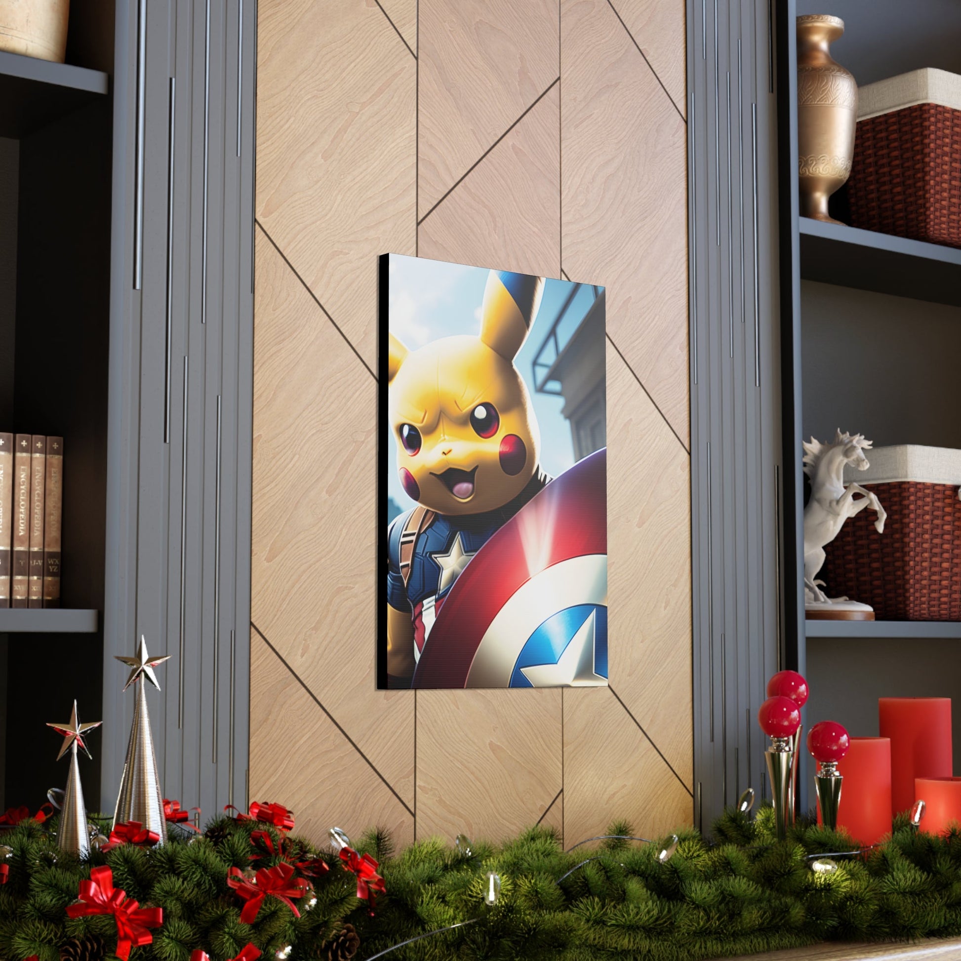 Captain Americhu Canvas - Pokestalgia LLC