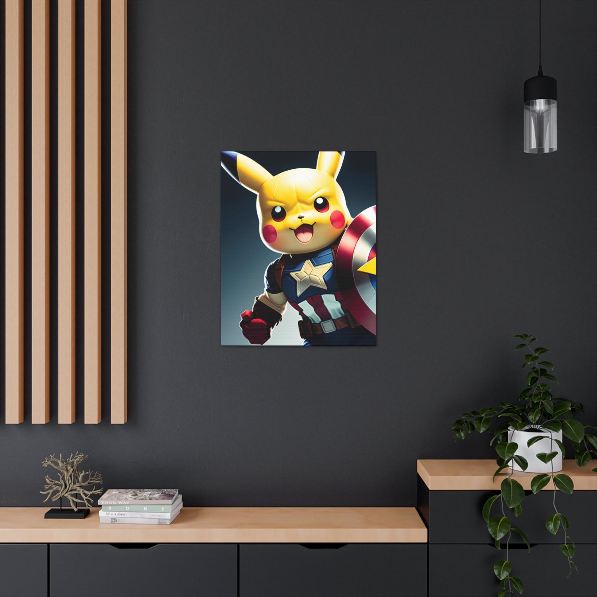 Captain Americhu Canvas - Pokestalgia LLC