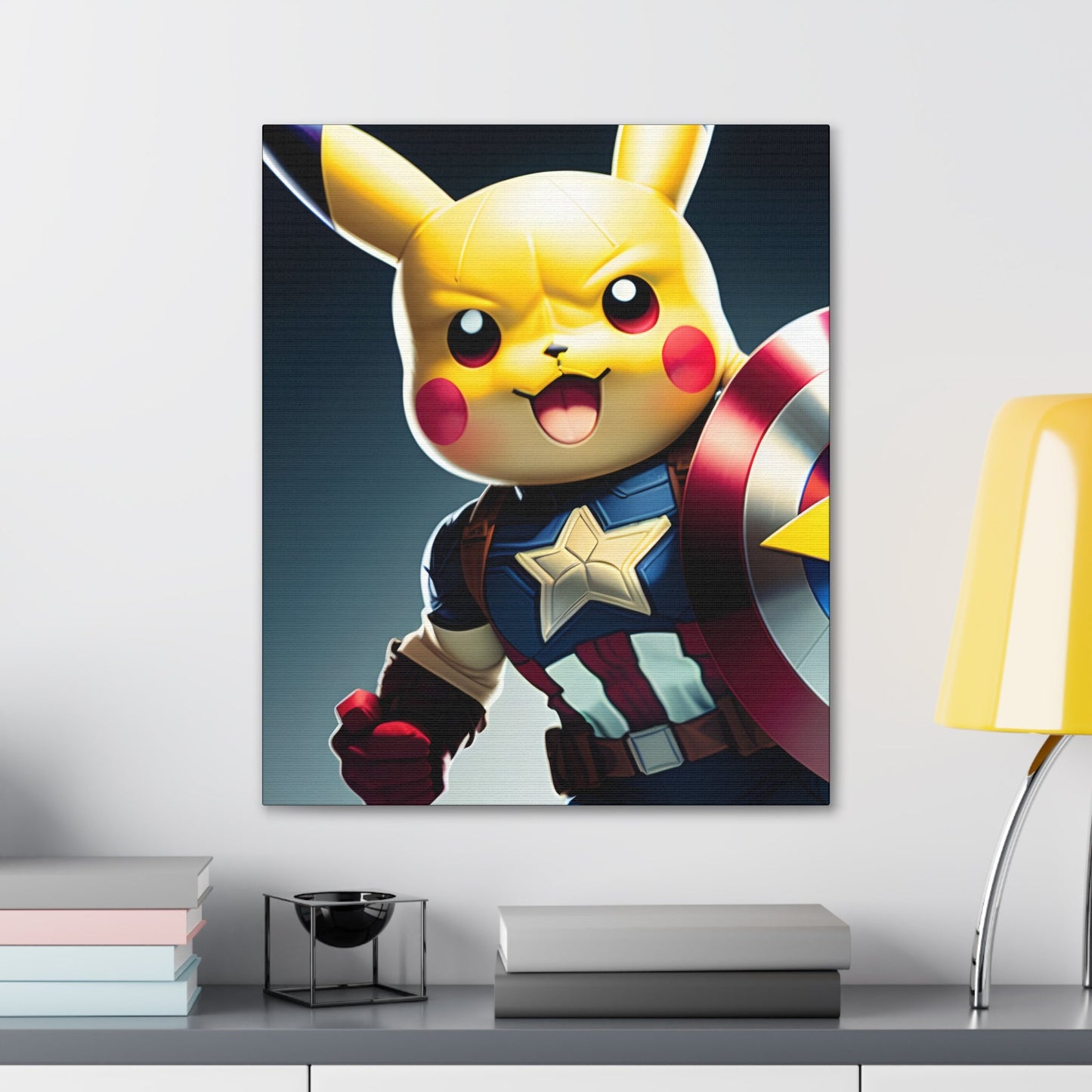 Captain Americhu Canvas - Pokestalgia LLC