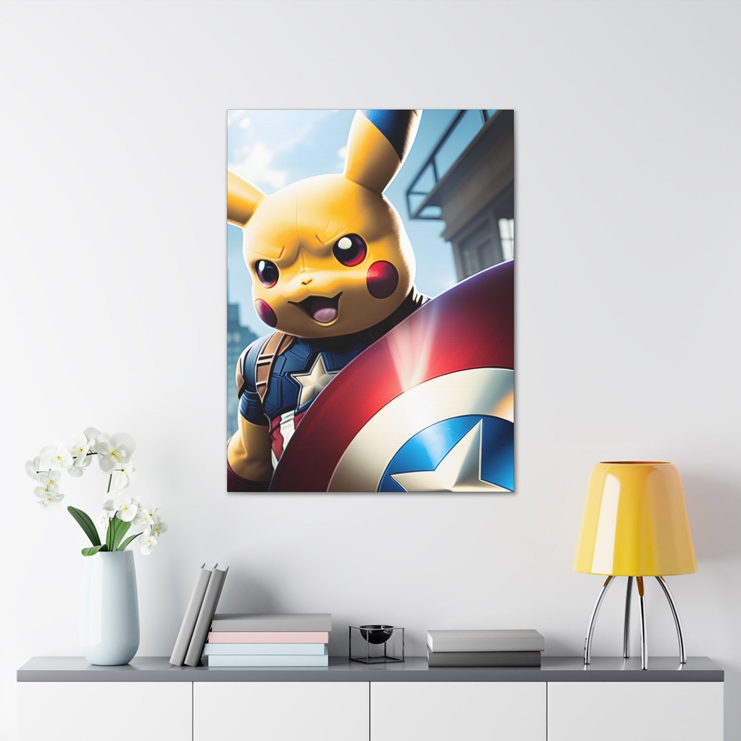 Captain Americhu Canvas - Pokestalgia LLC