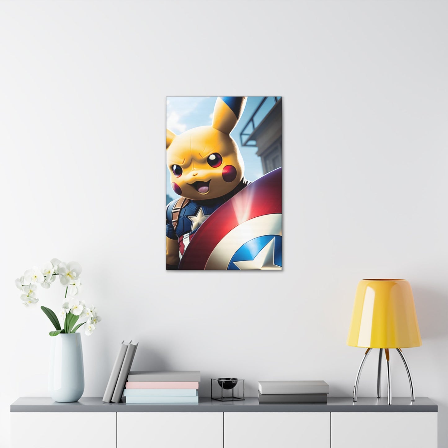 Captain Americhu Canvas - Pokestalgia LLC