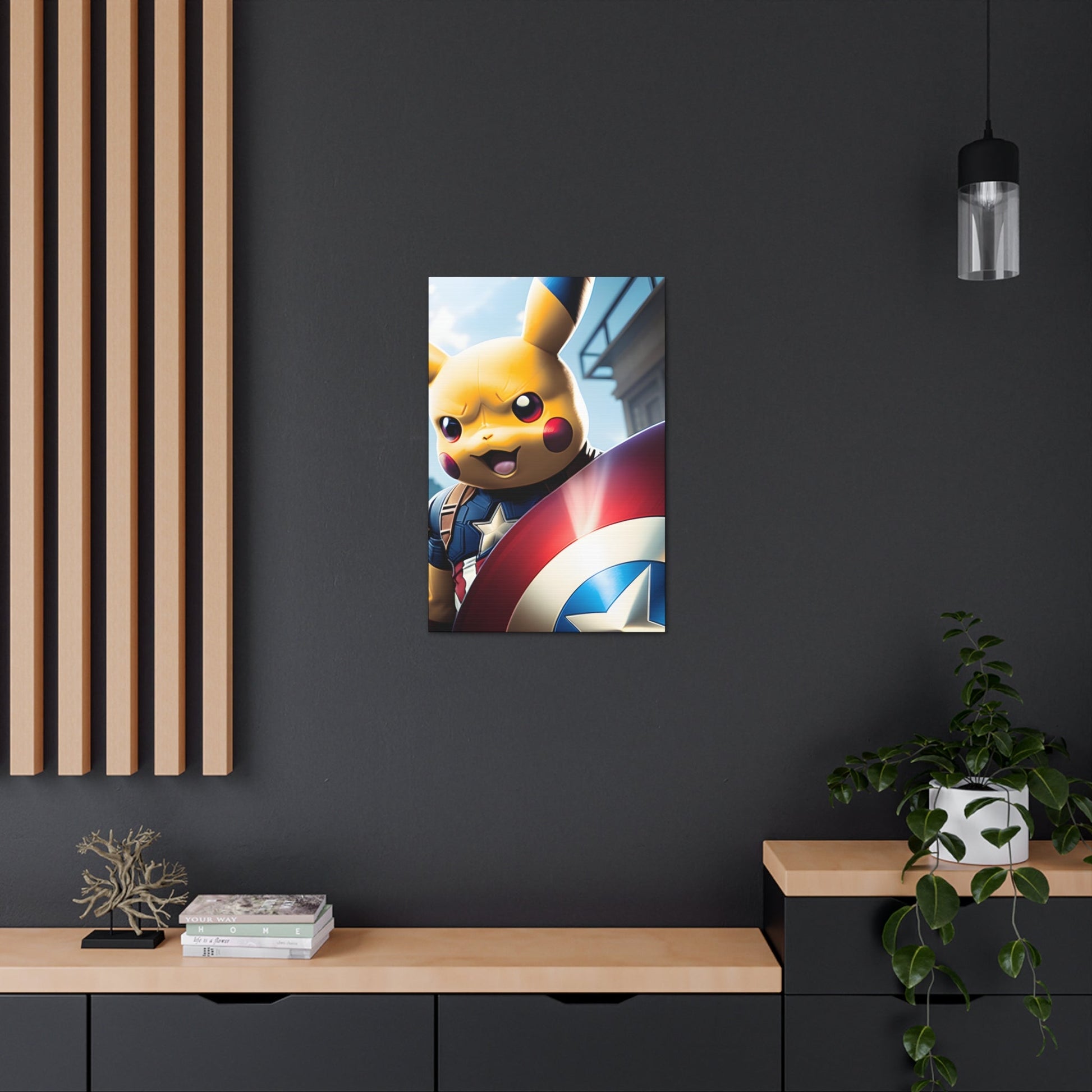 Captain Americhu Canvas - Pokestalgia LLC