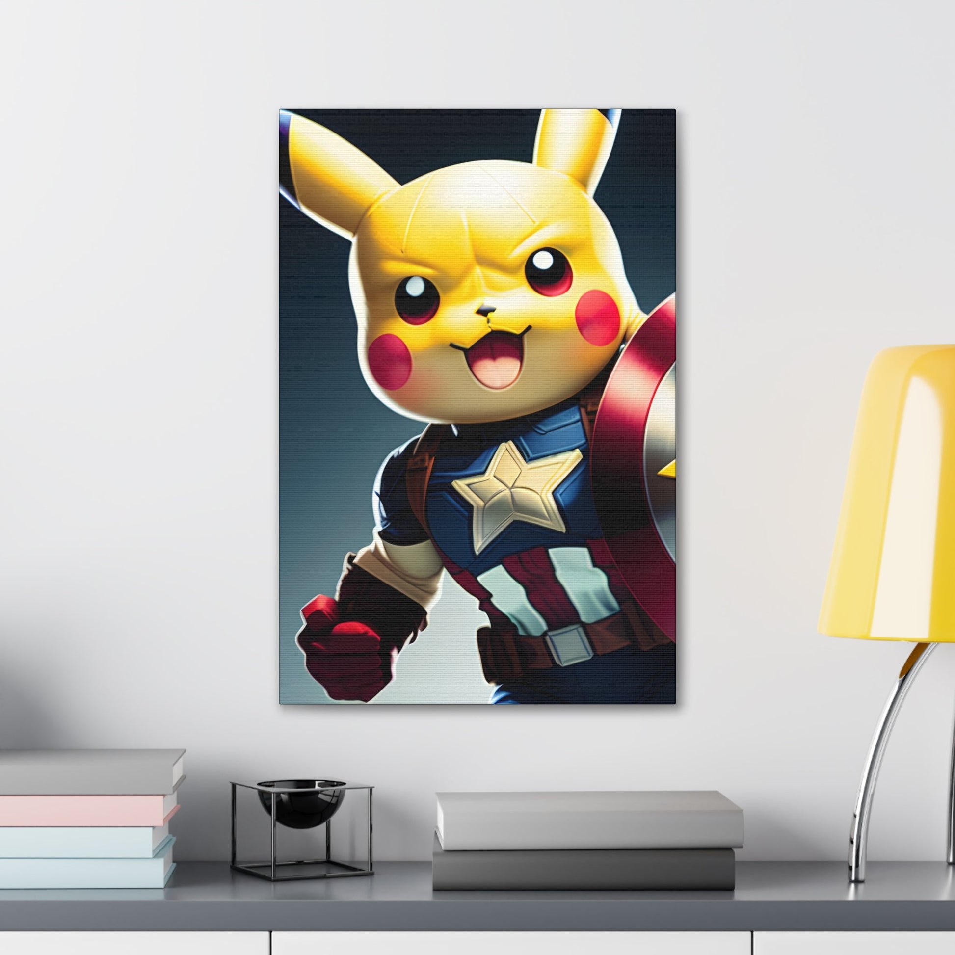 Captain Americhu Canvas - Pokestalgia LLC