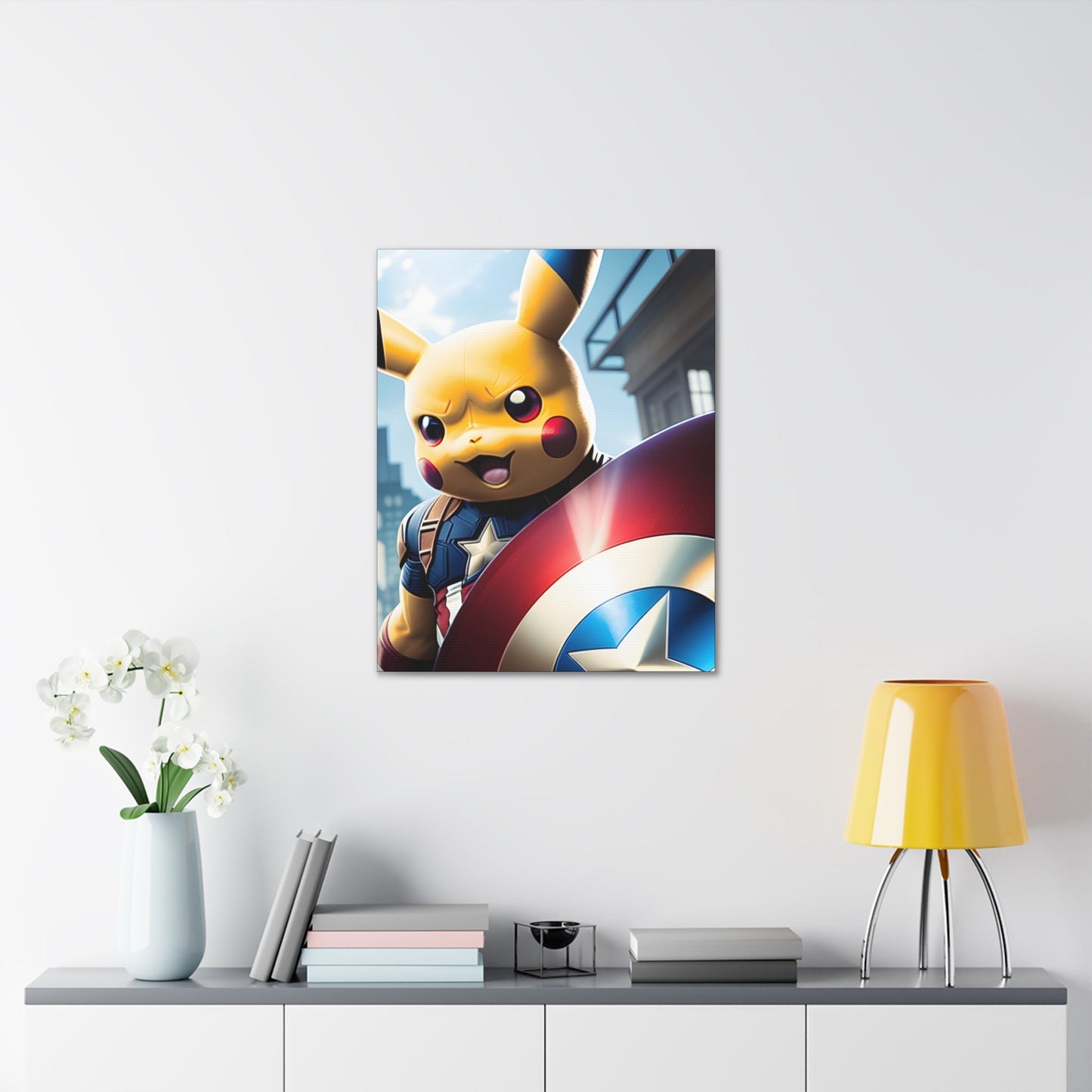 Captain Americhu Canvas - Pokestalgia LLC