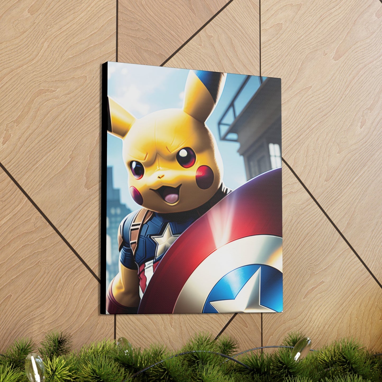 Captain Americhu Canvas - Pokestalgia LLC