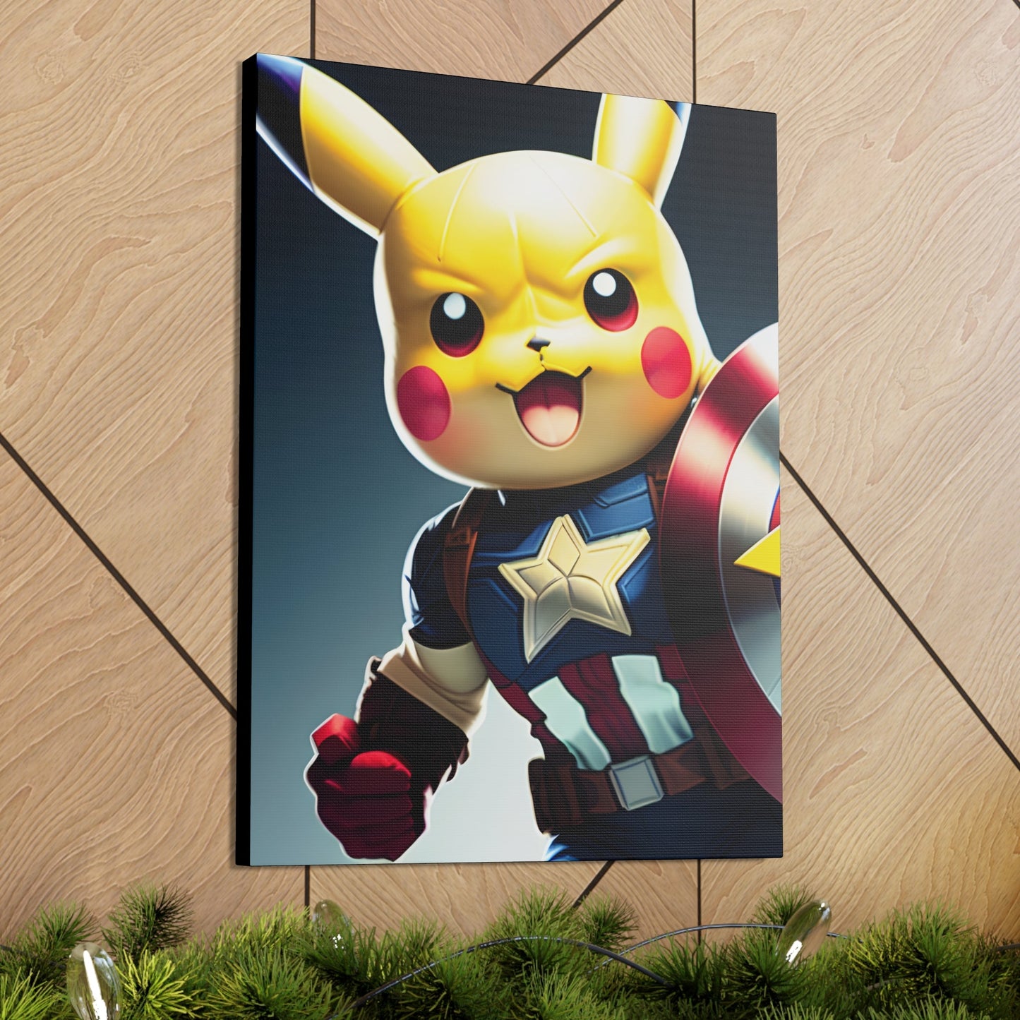 Captain Americhu Canvas - Pokestalgia LLC