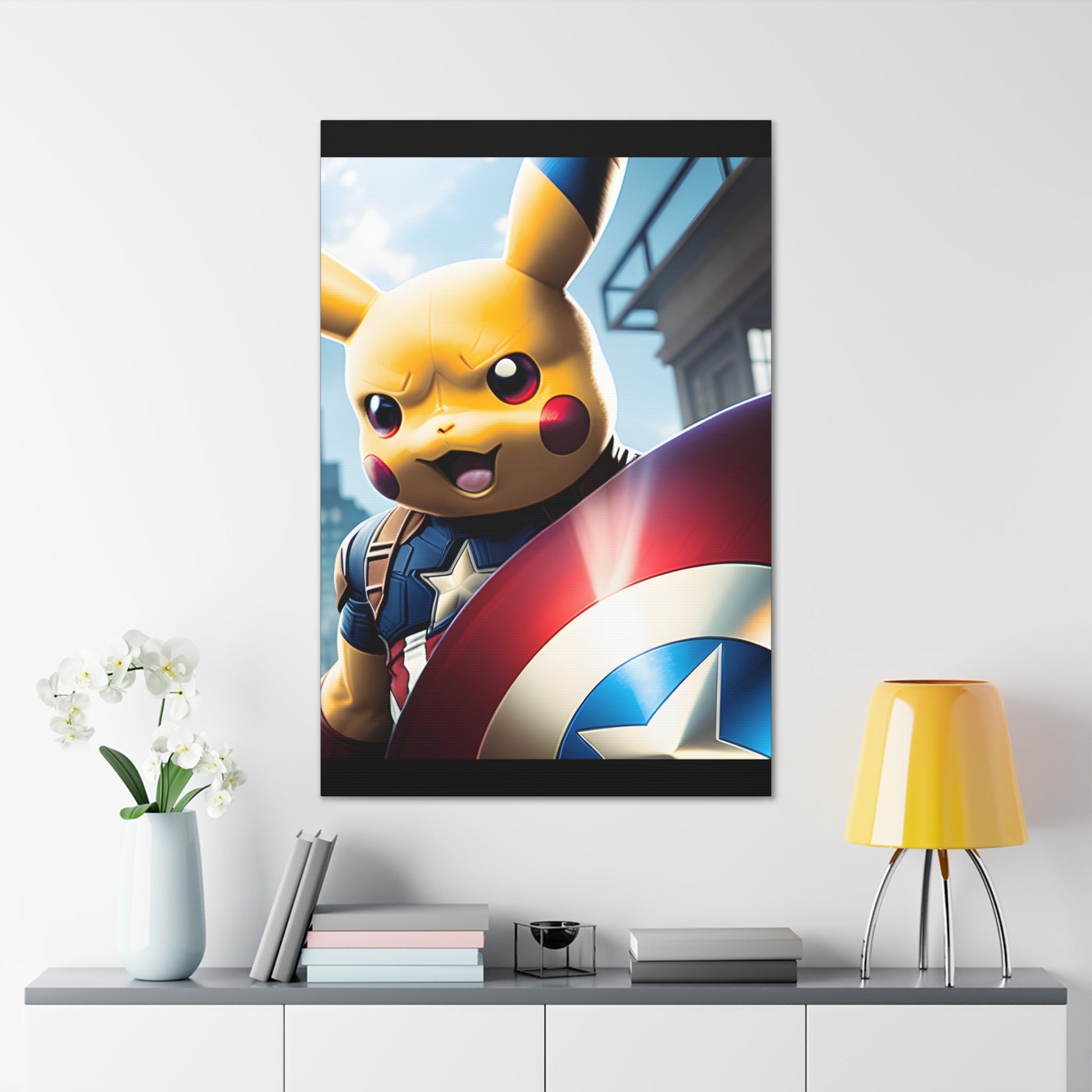 Captain Americhu Canvas - Pokestalgia LLC