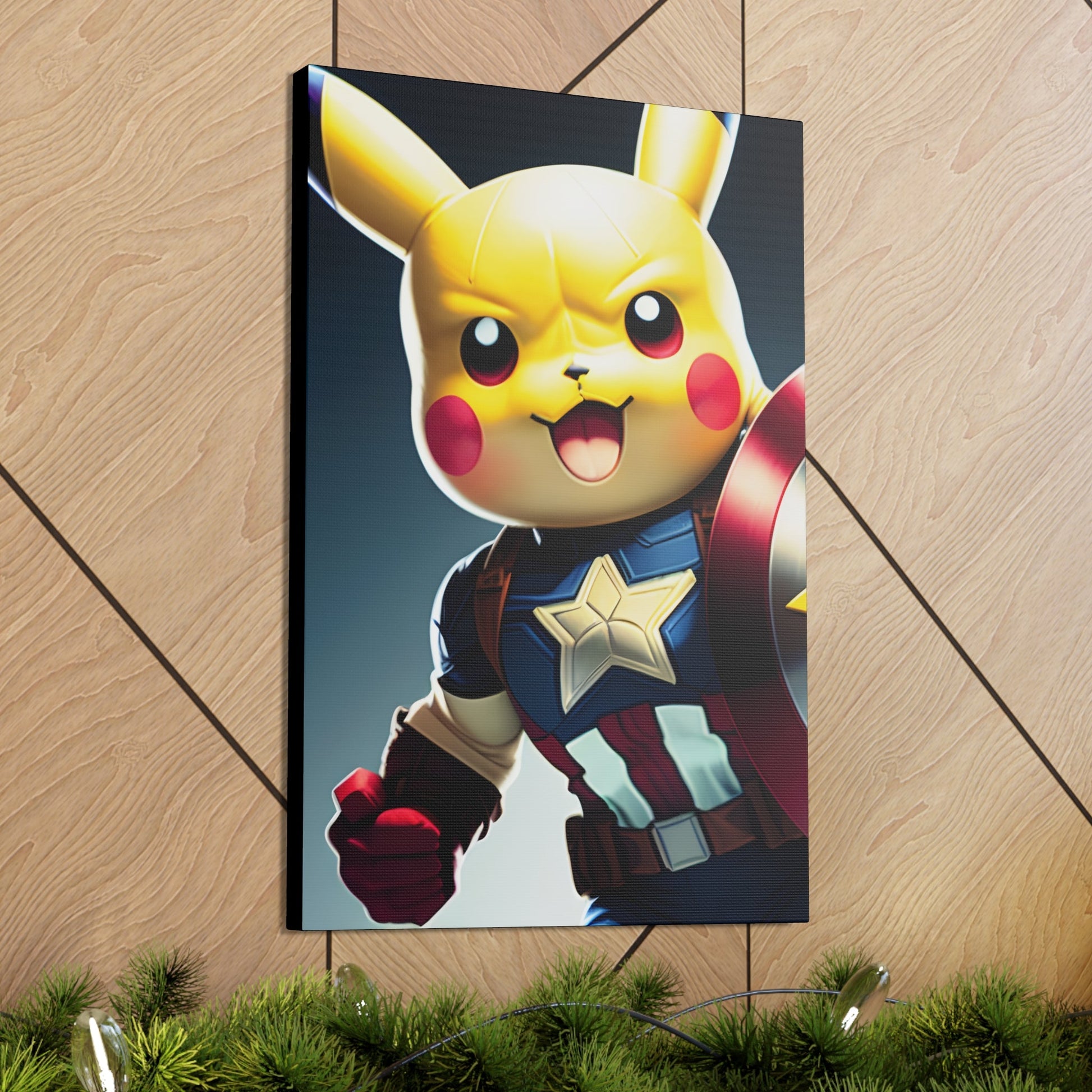 Captain Americhu Canvas - Pokestalgia LLC