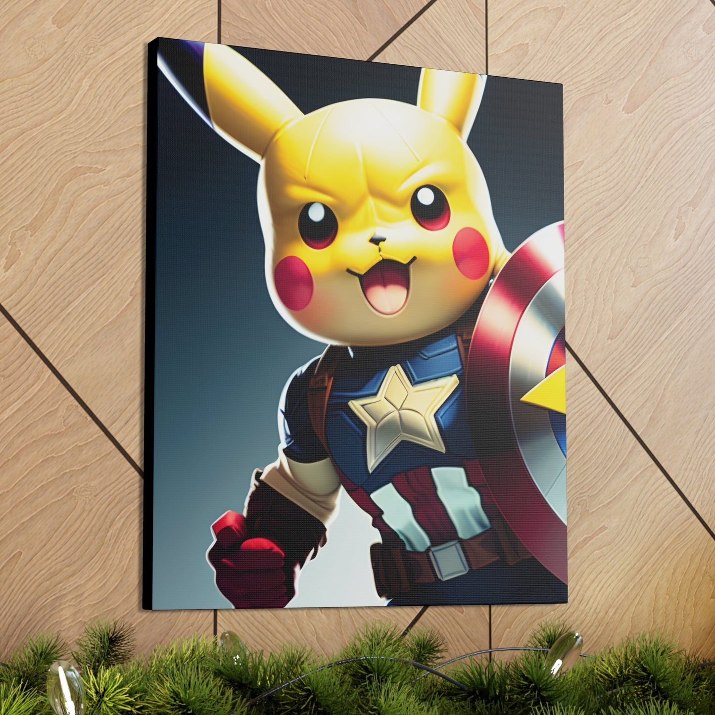 Captain Americhu Canvas - Pokestalgia LLC