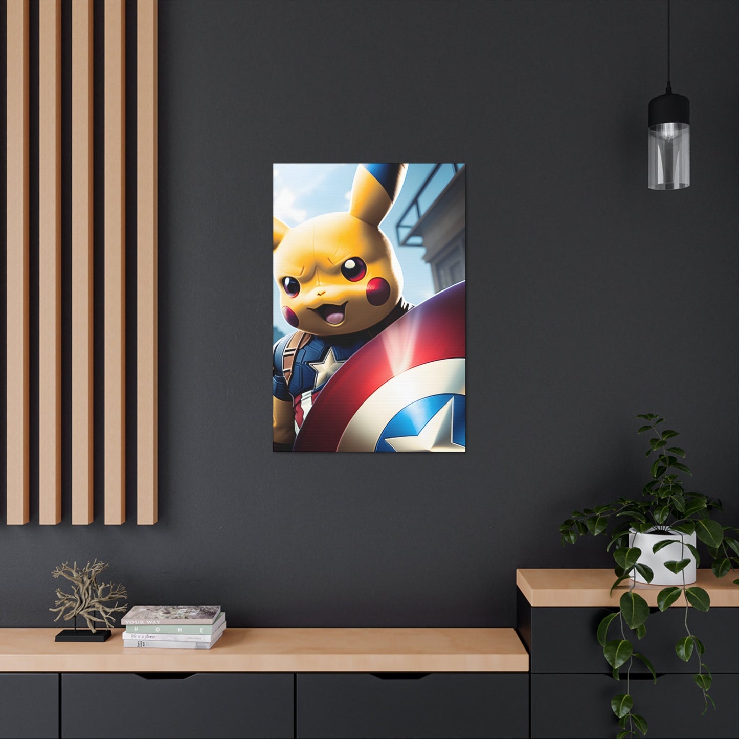 Captain Americhu Canvas - Pokestalgia LLC