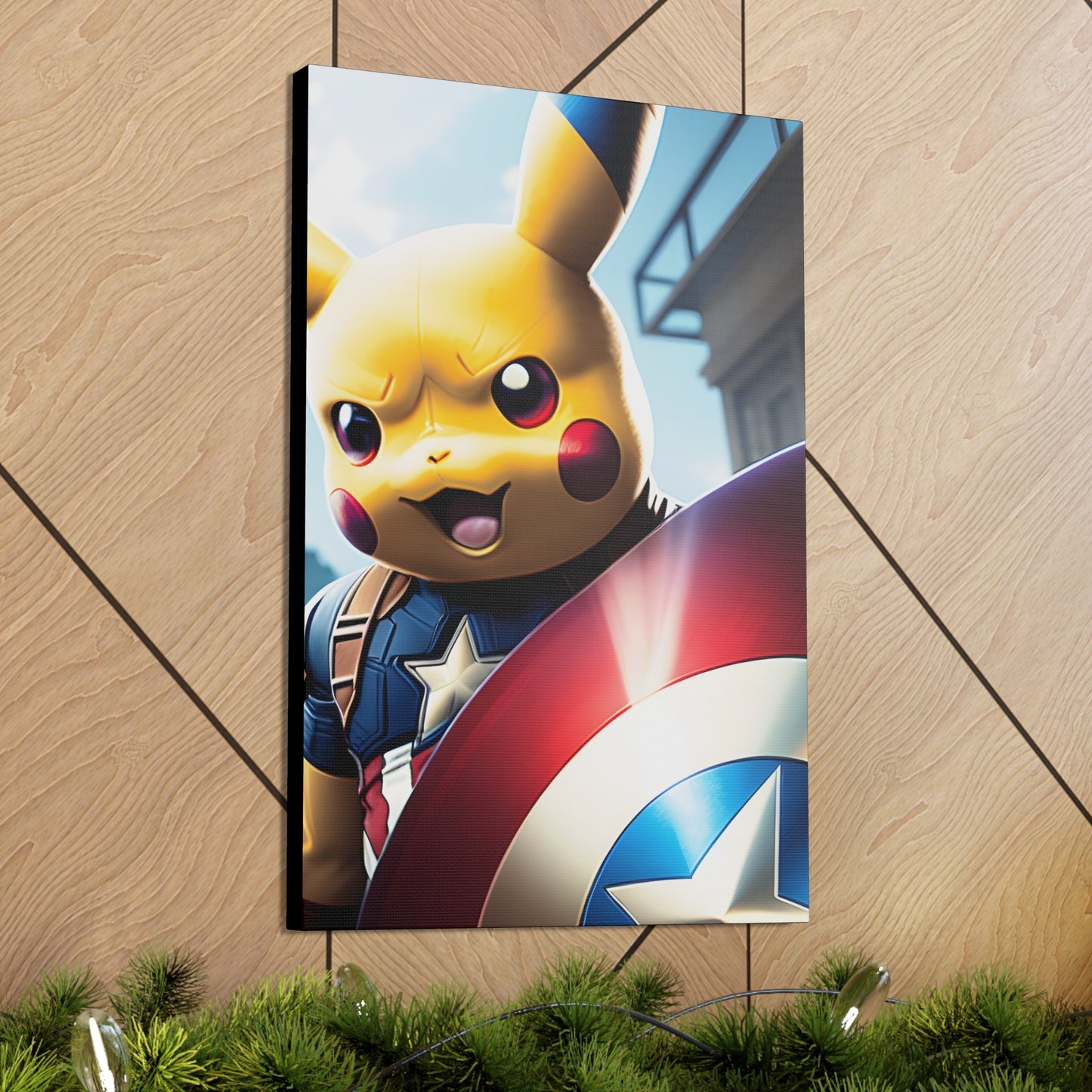 Captain Americhu Canvas - Pokestalgia LLC