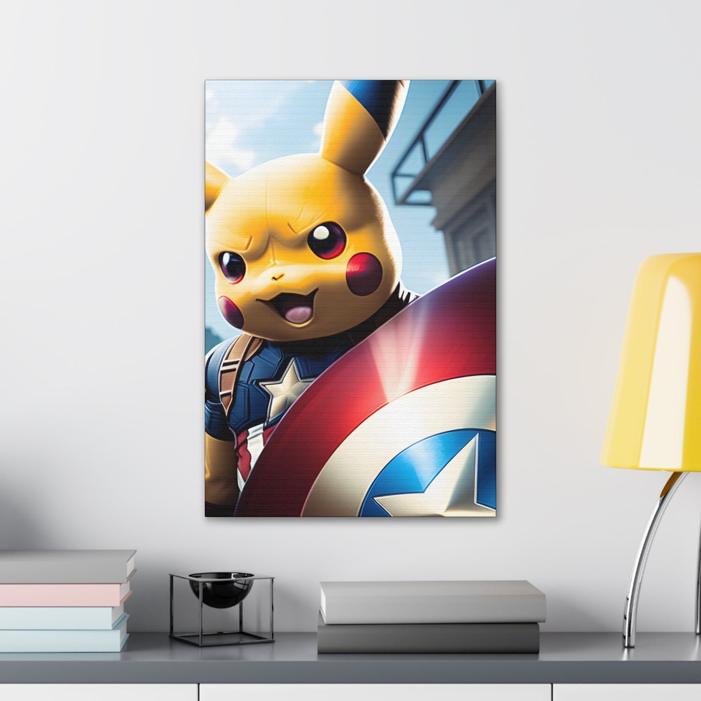 Captain Americhu Canvas - Pokestalgia LLC