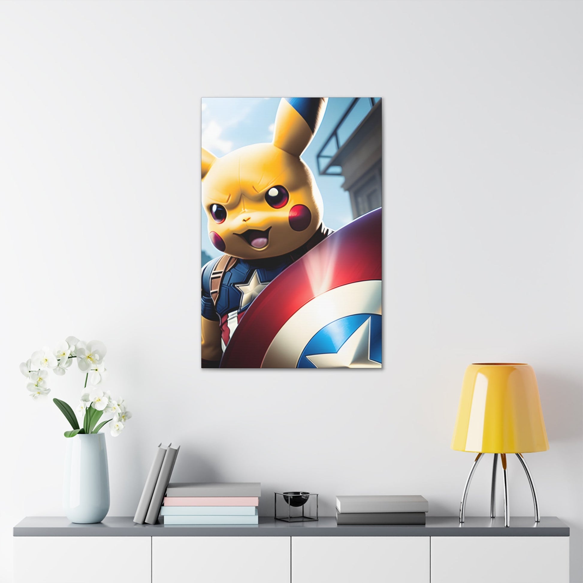 Captain Americhu Canvas - Pokestalgia LLC