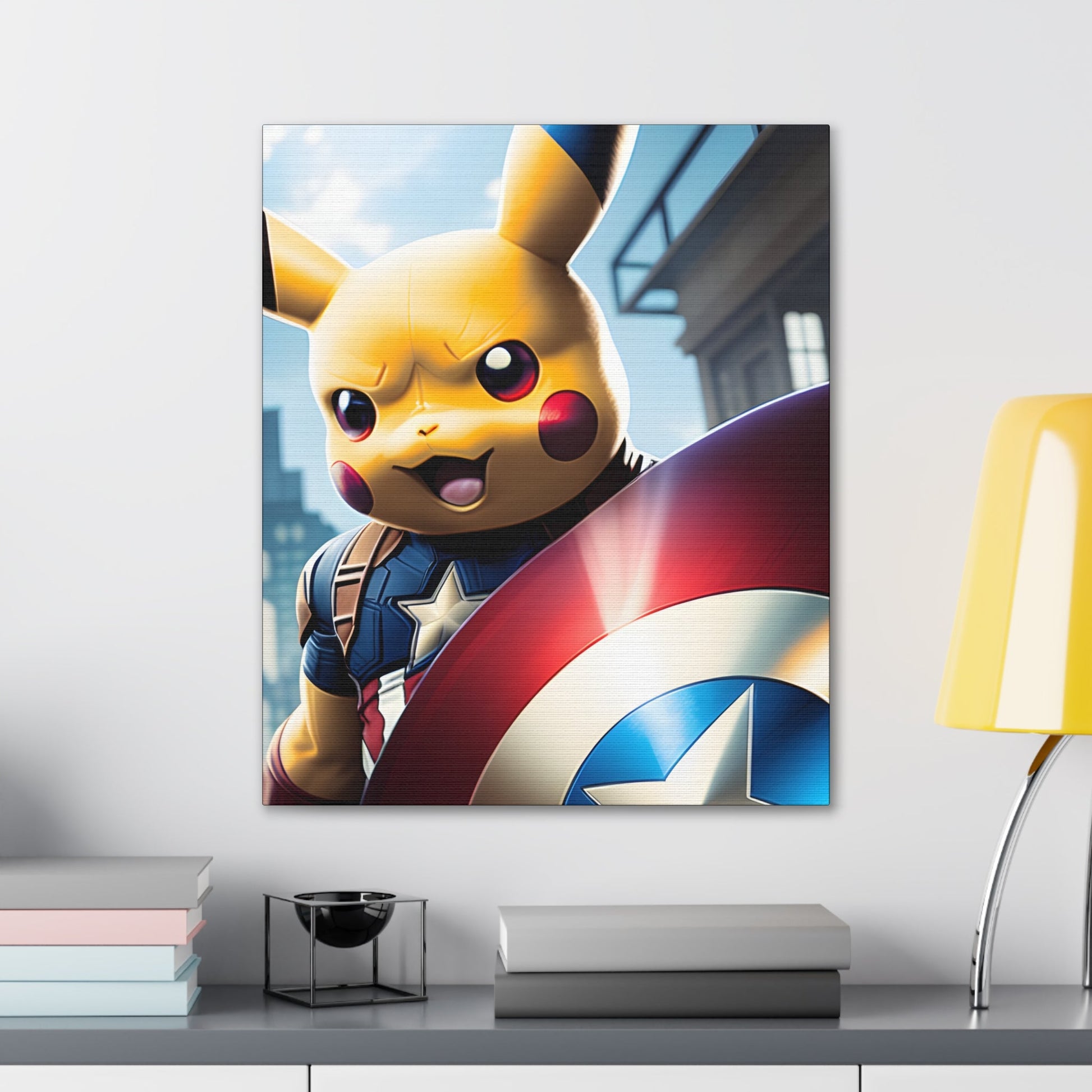 Captain Americhu Canvas - Pokestalgia LLC