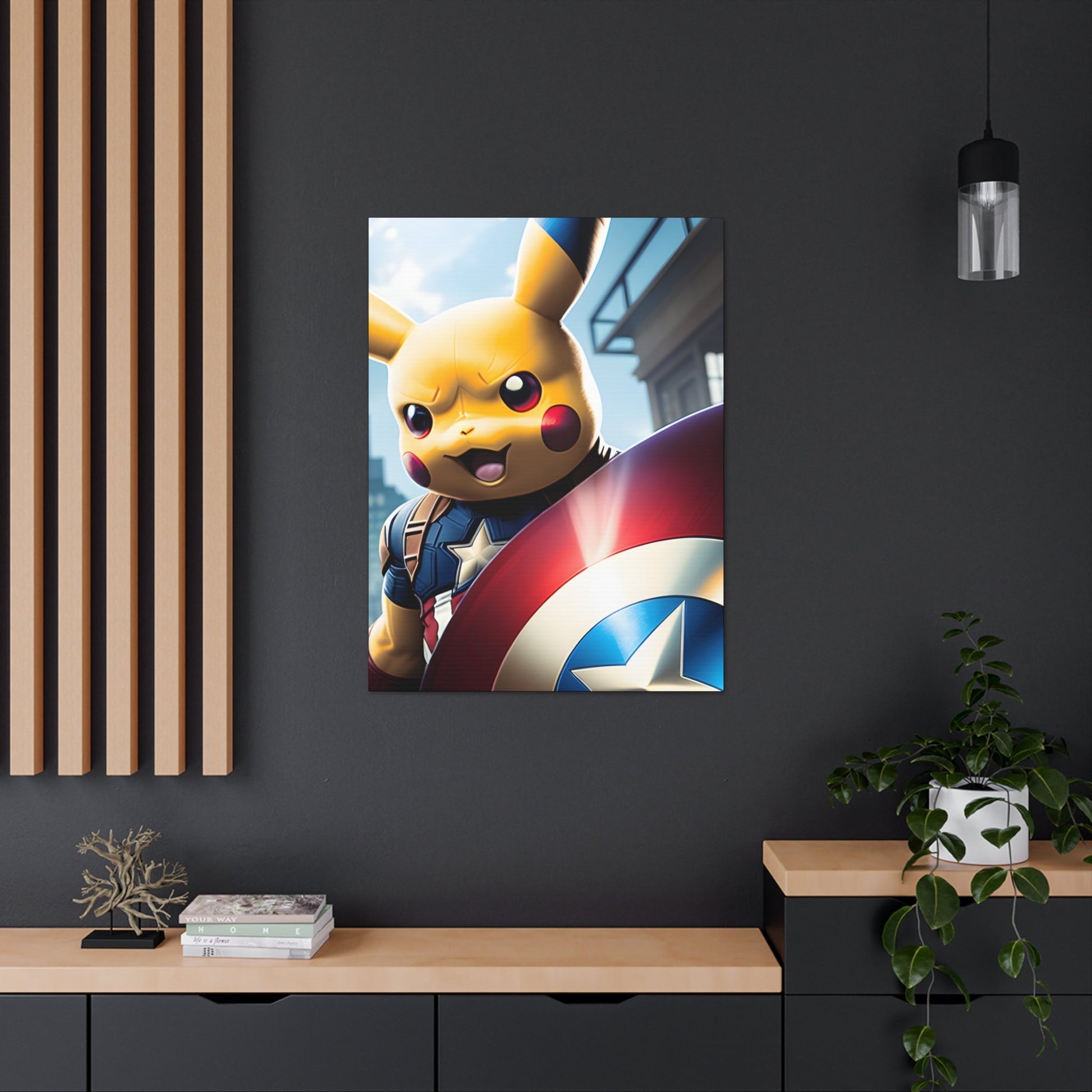 Captain Americhu Canvas - Pokestalgia LLC