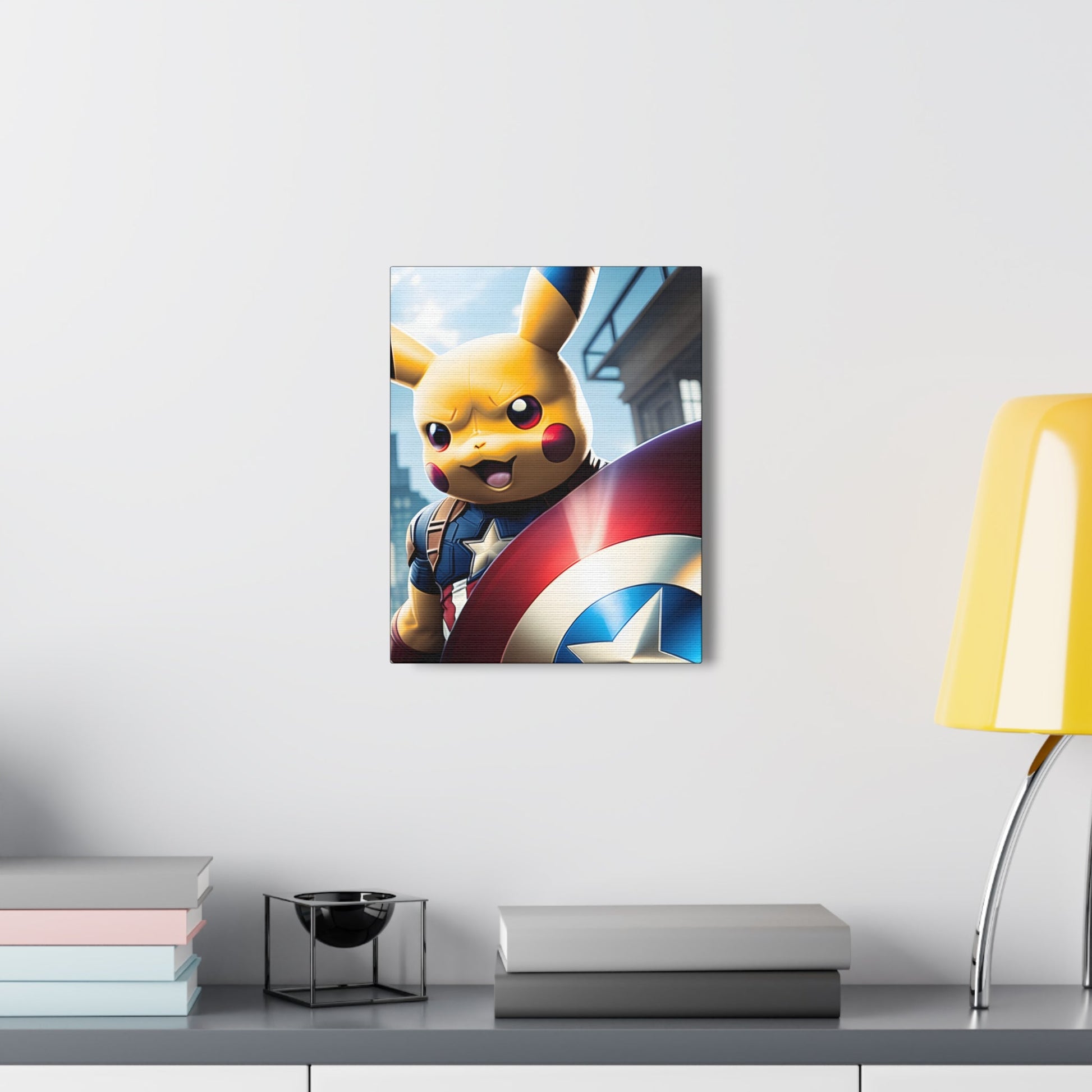 Captain Americhu Canvas - Pokestalgia LLC