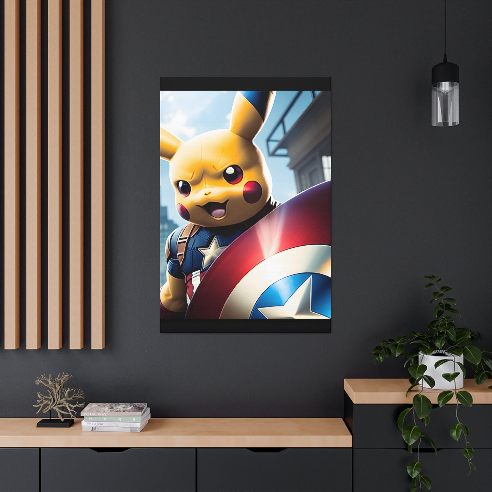 Captain Americhu Canvas - Pokestalgia LLC