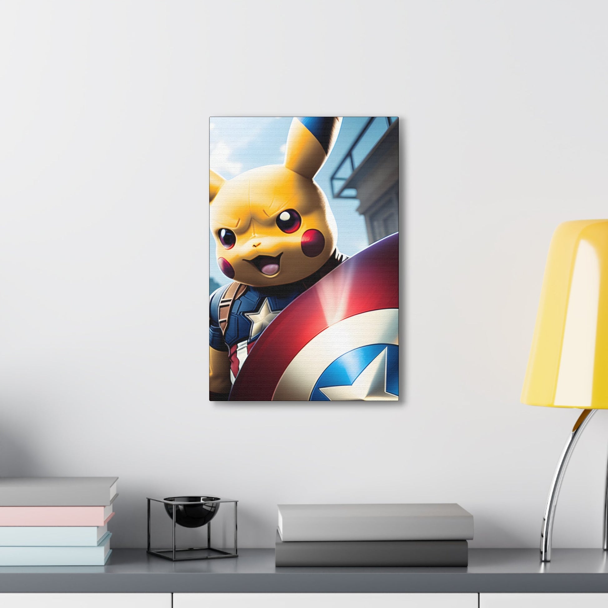 Captain Americhu Canvas - Pokestalgia LLC