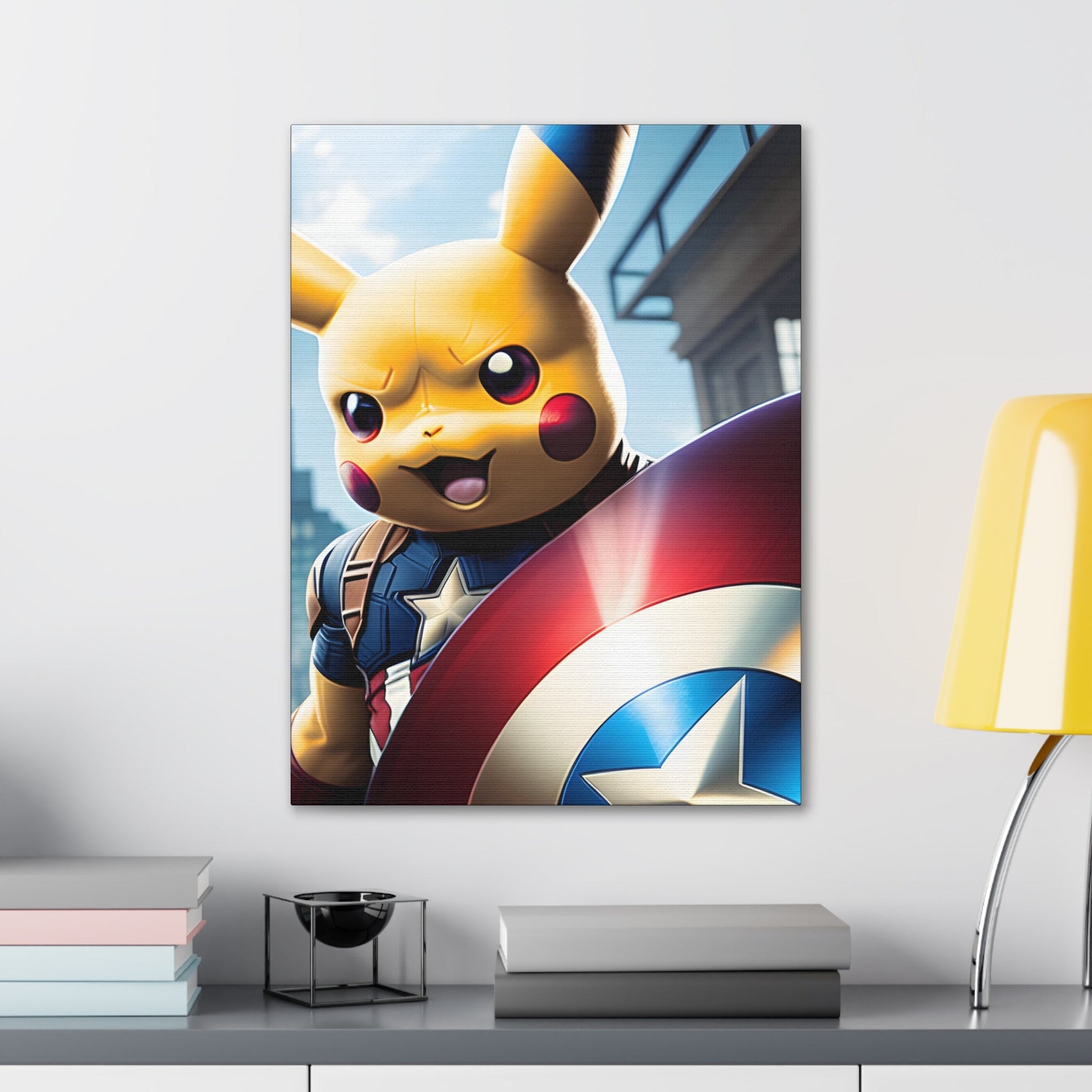 Captain Americhu Canvas - Pokestalgia LLC