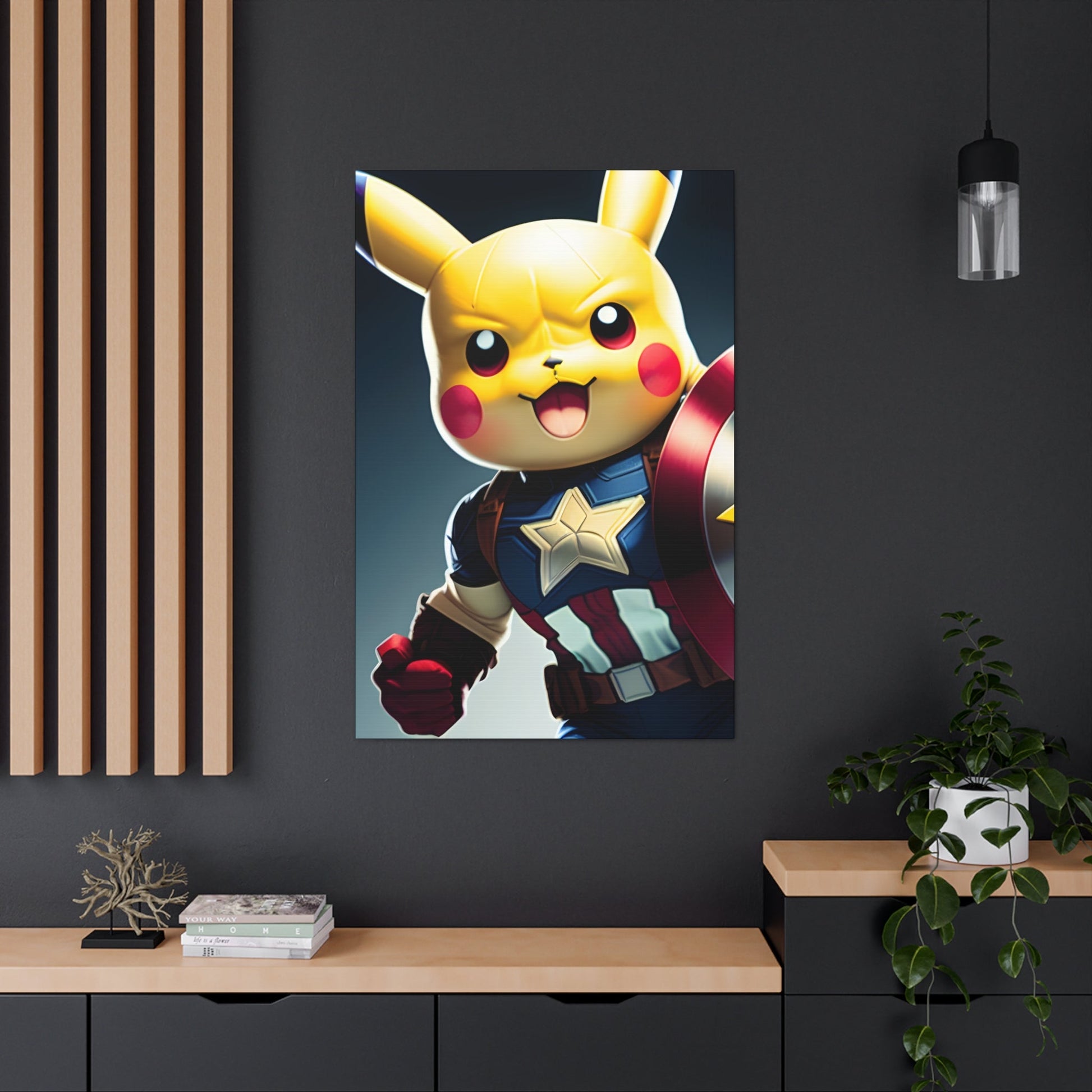 Captain Americhu Canvas - Pokestalgia LLC