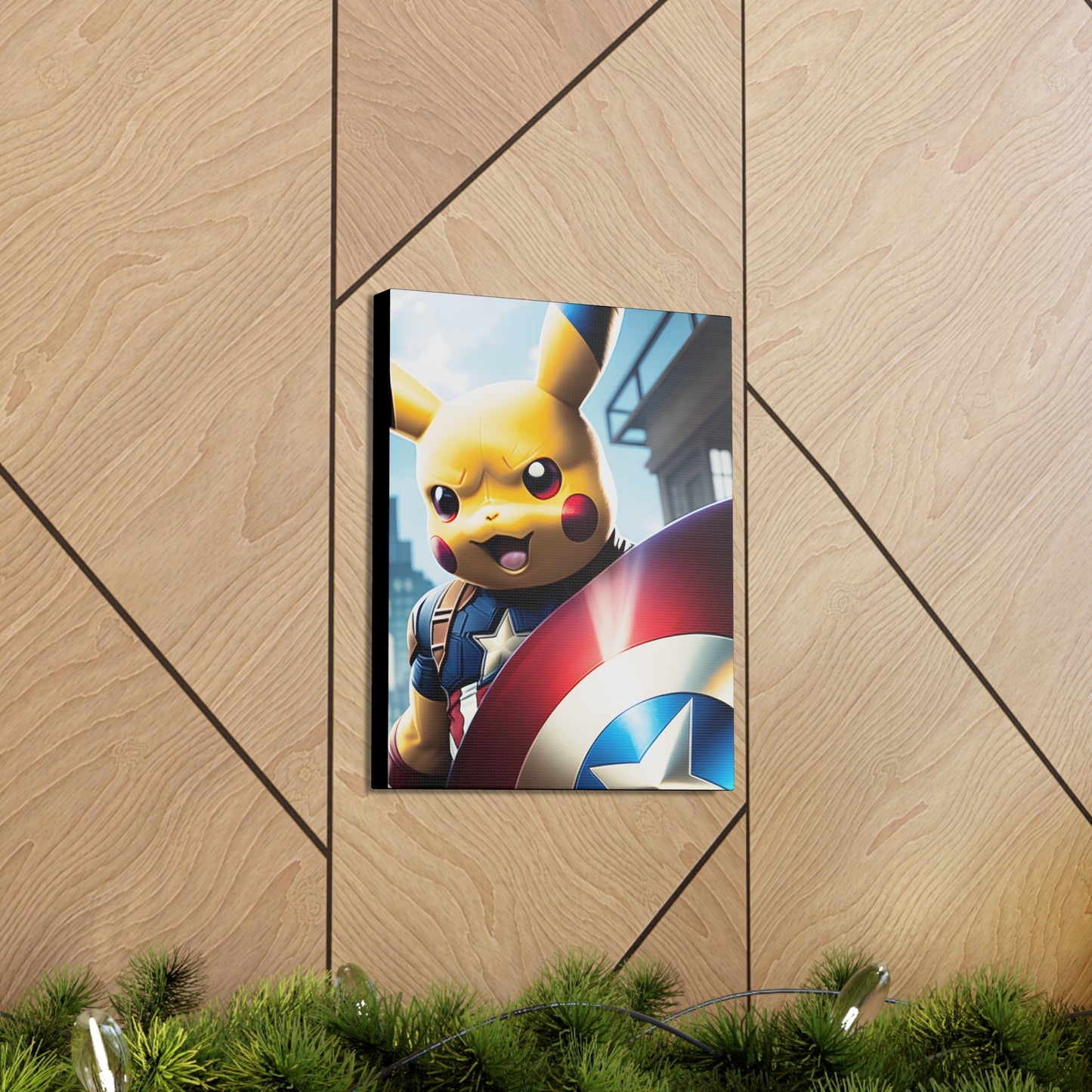 Captain Americhu Canvas - Pokestalgia LLC