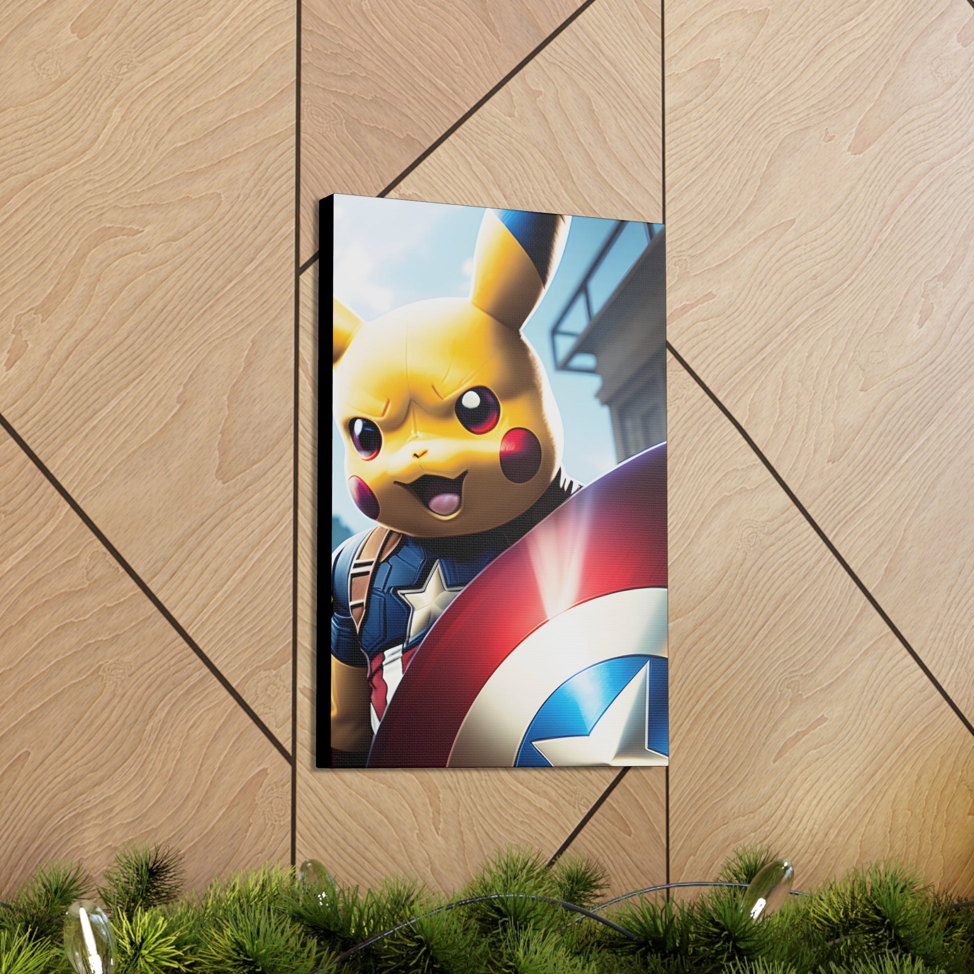 Captain Americhu Canvas - Pokestalgia LLC