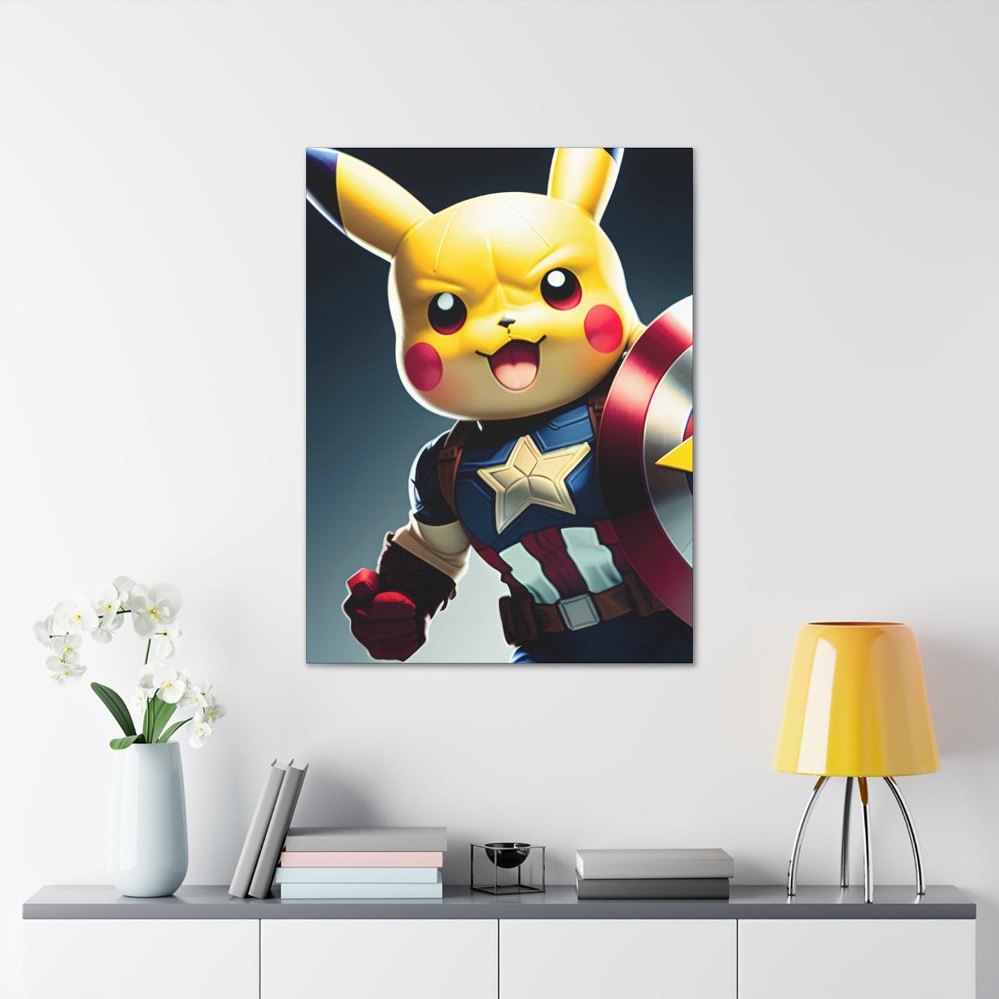 Captain Americhu Canvas - Pokestalgia LLC