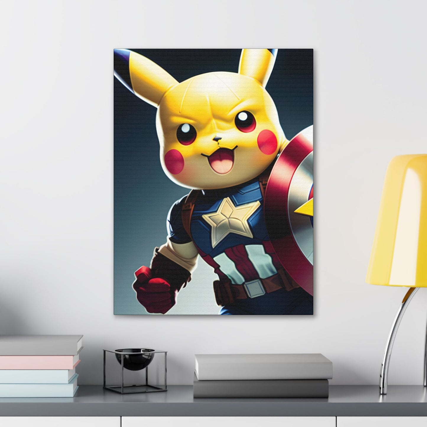 Captain Americhu Canvas - Pokestalgia LLC