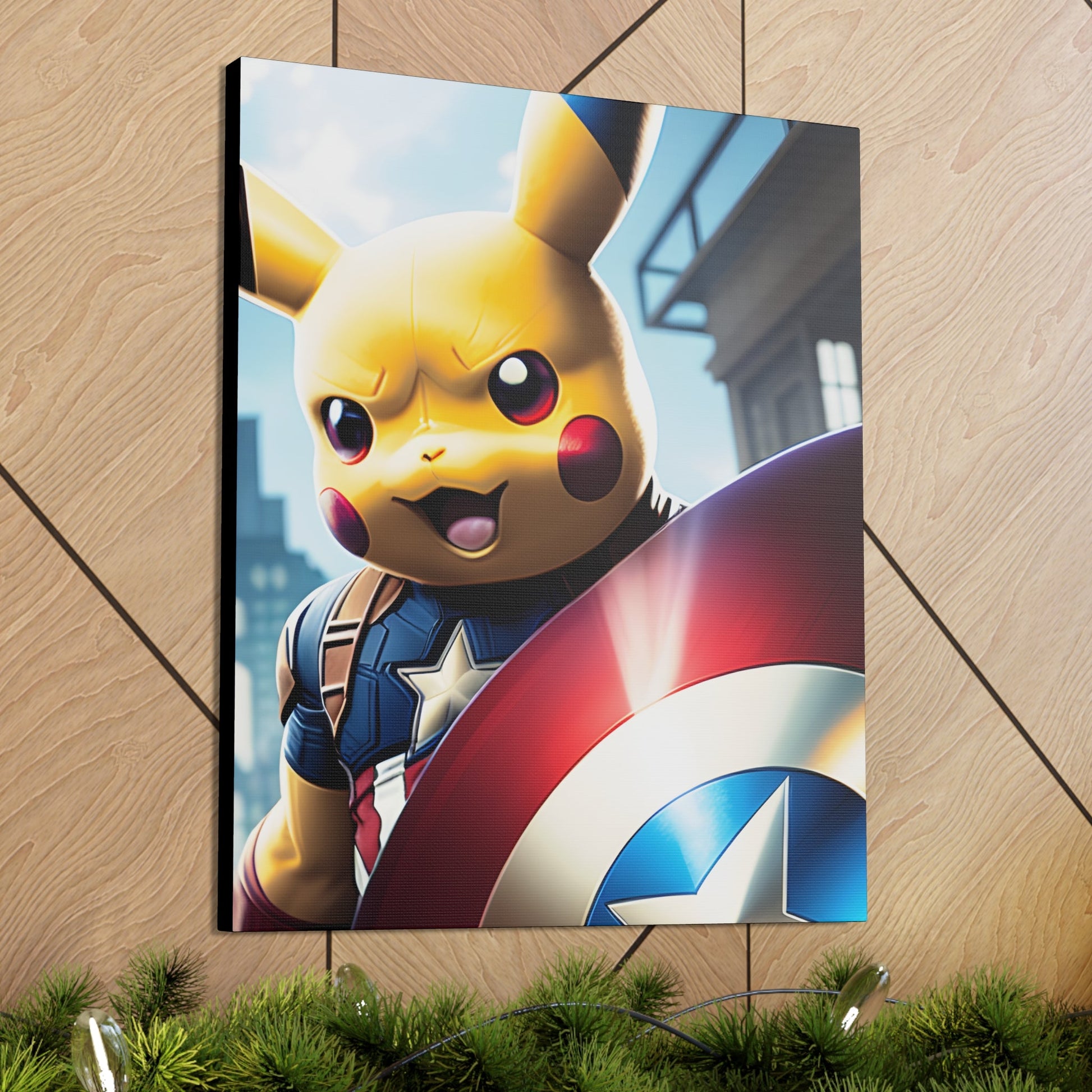 Captain Americhu Canvas - Pokestalgia LLC