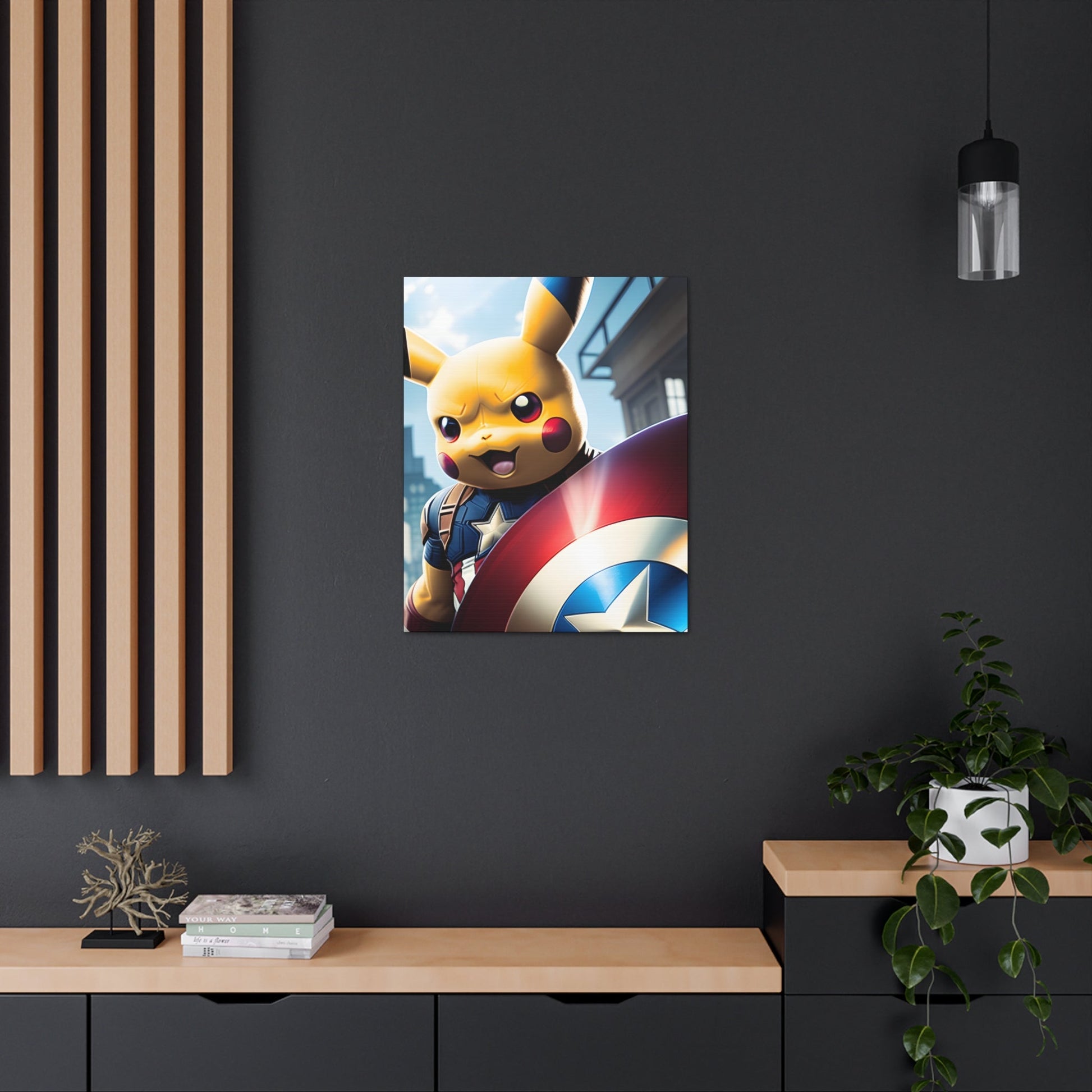 Captain Americhu Canvas - Pokestalgia LLC