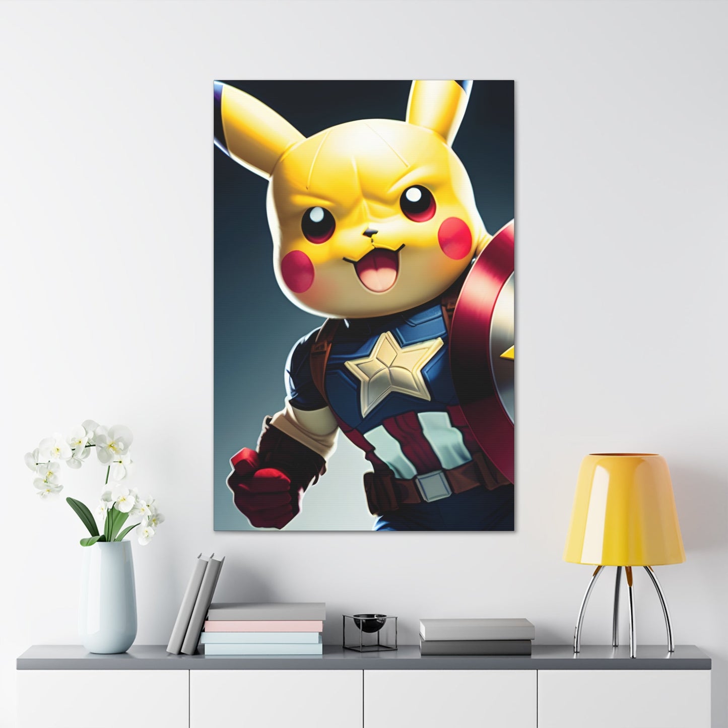 Captain Americhu Canvas - Pokestalgia LLC