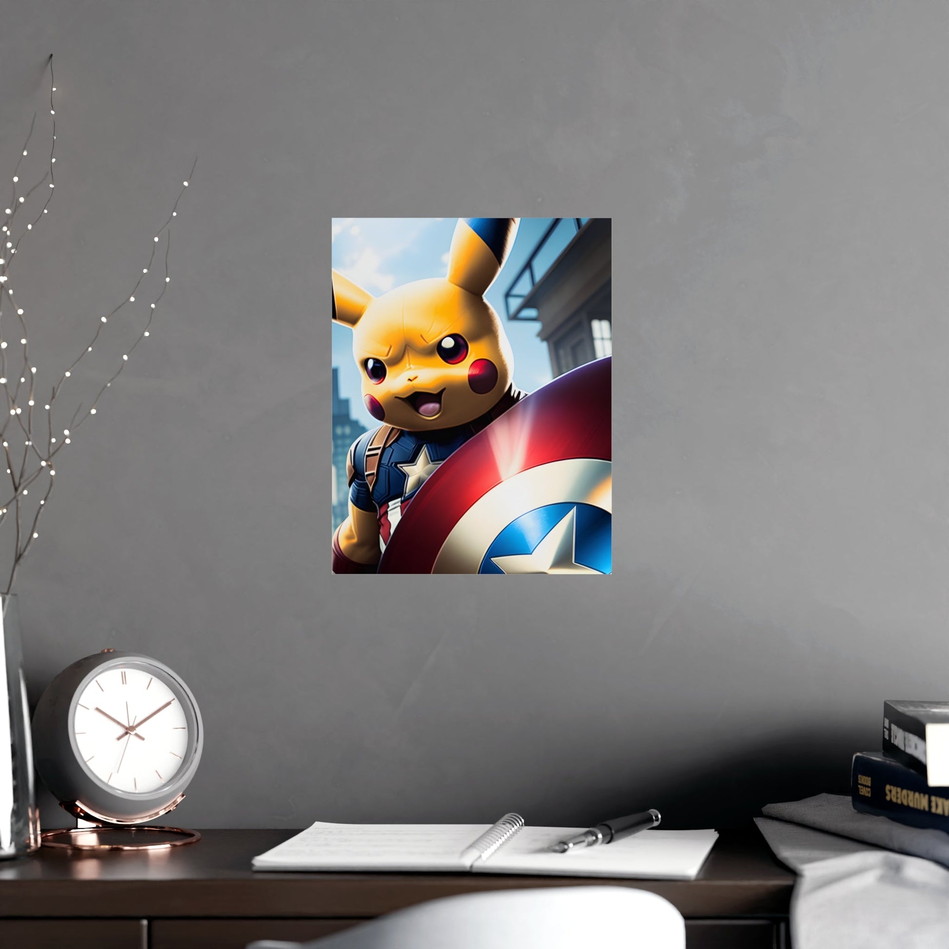 Captain Americhu Matte Poster - Pokestalgia LLC