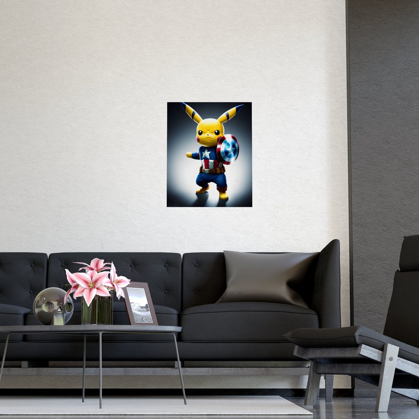 Captain Americhu Matte Poster - Pokestalgia LLC