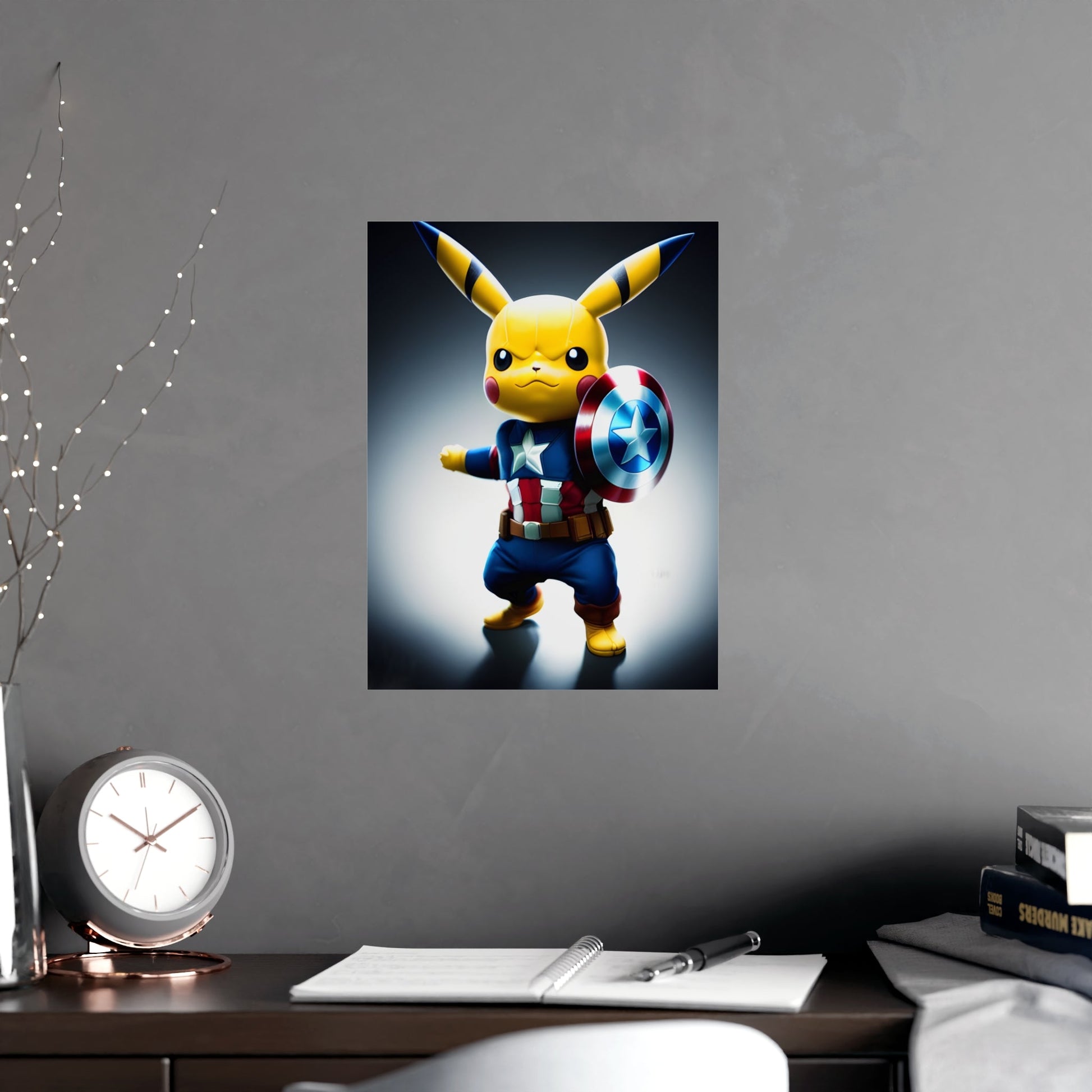 Captain Americhu Matte Poster - Pokestalgia LLC