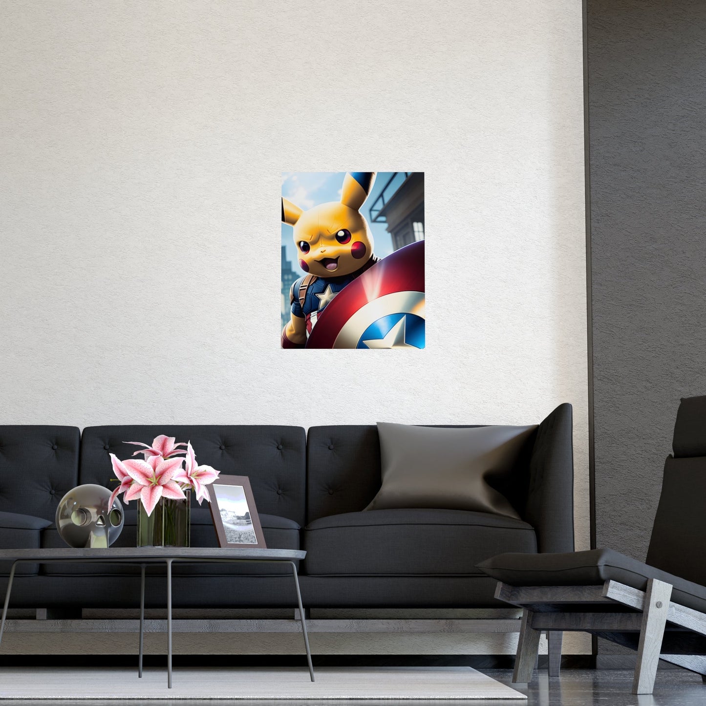 Captain Americhu Matte Poster - Pokestalgia LLC