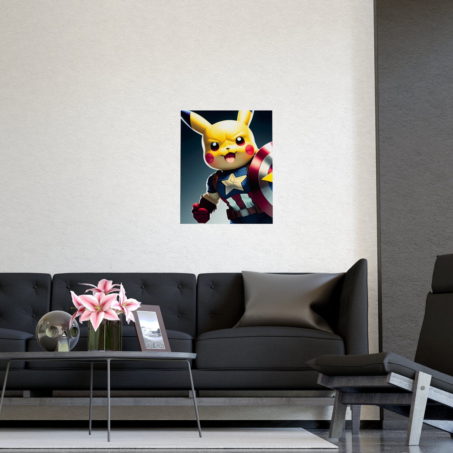 Captain Americhu Matte Poster - Pokestalgia LLC