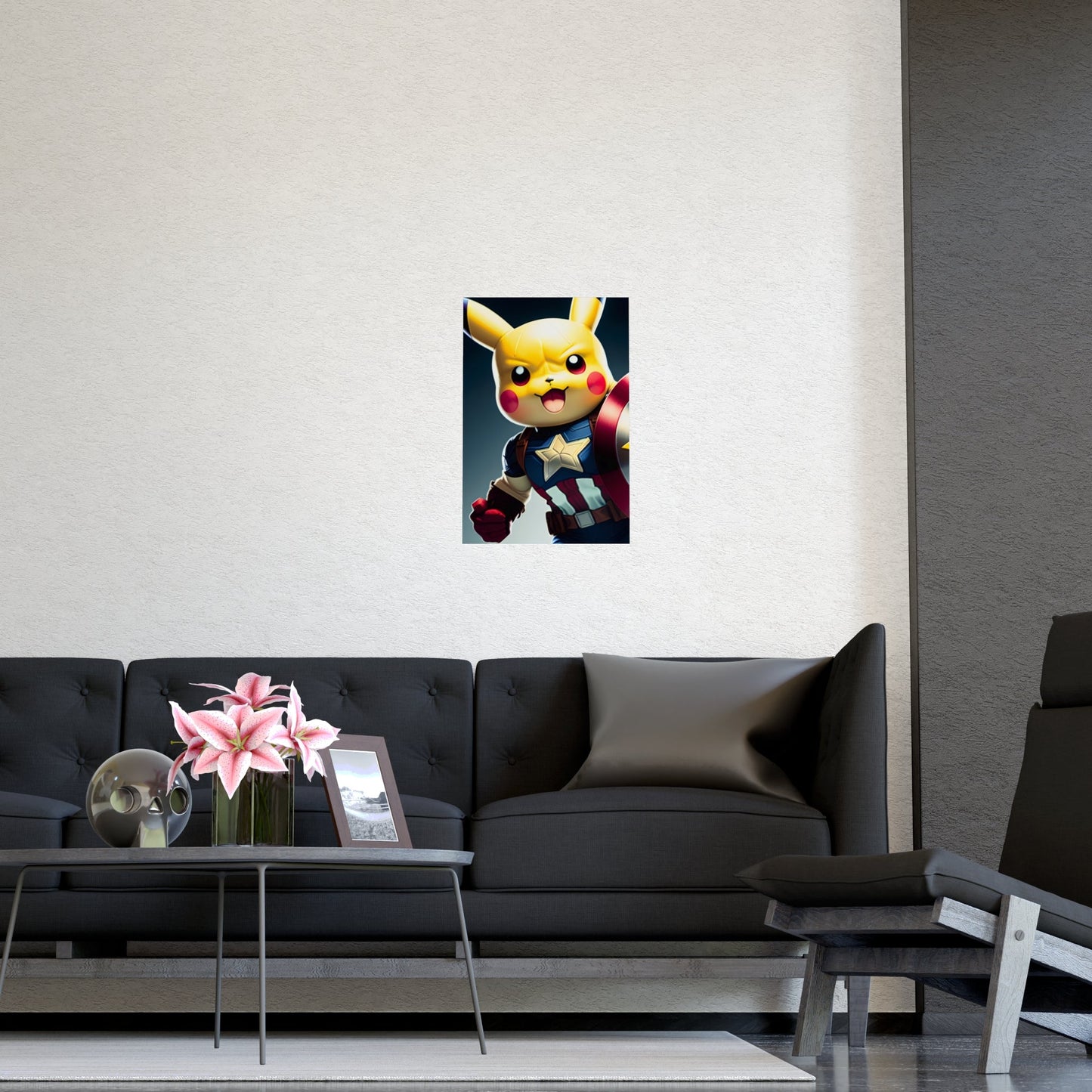 Captain Americhu Matte Poster - Pokestalgia LLC