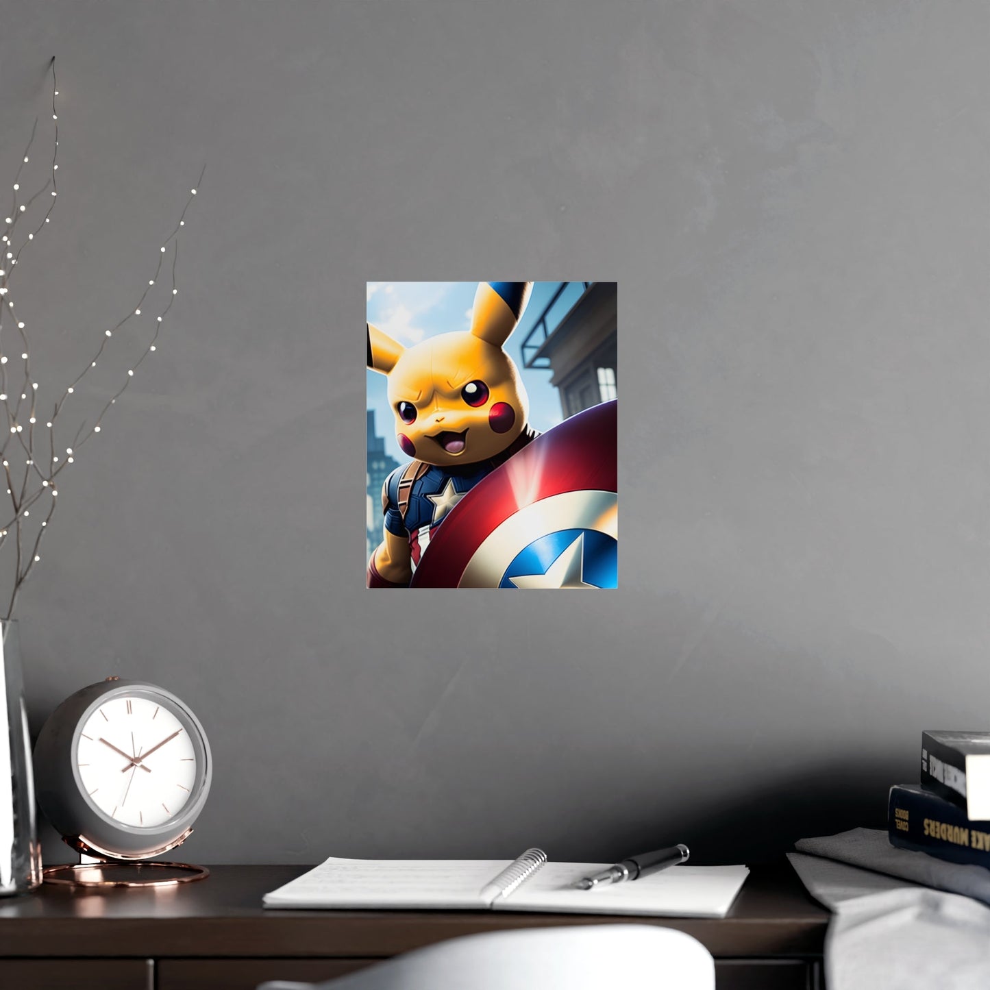 Captain Americhu Matte Poster - Pokestalgia LLC