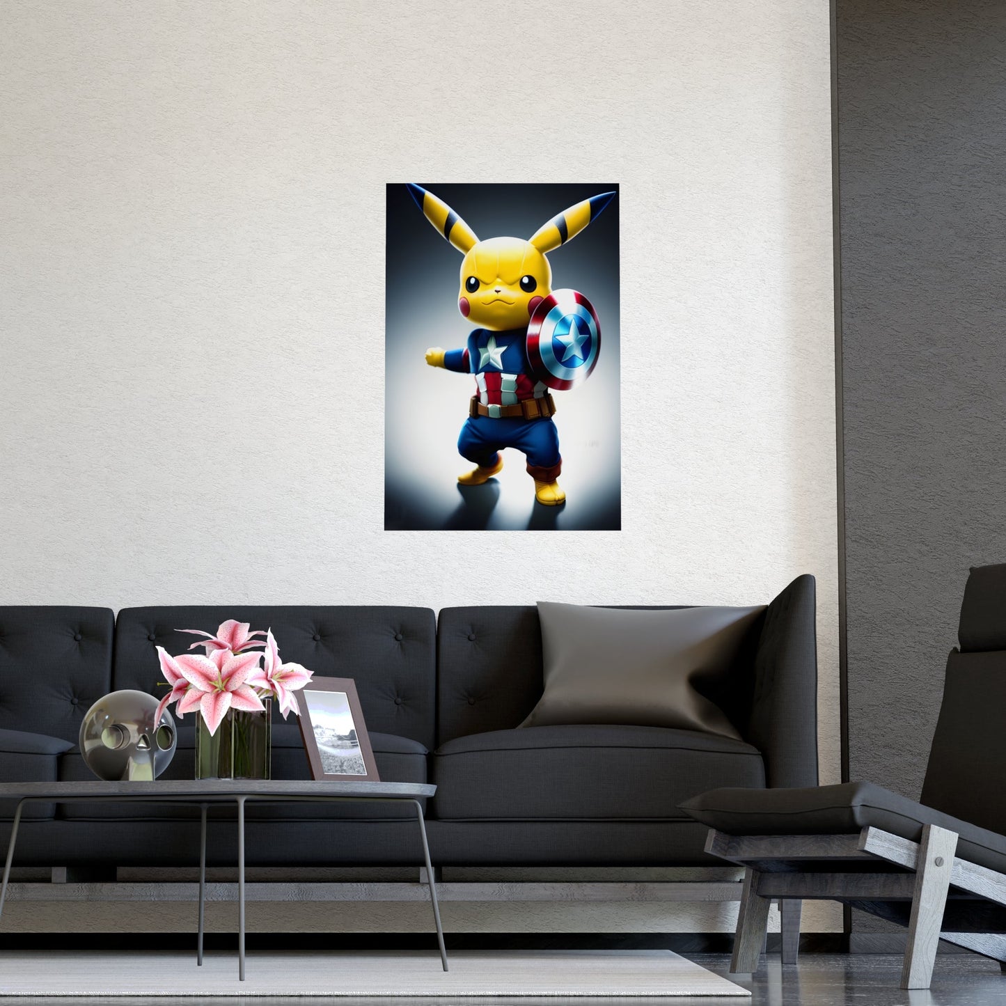 Captain Americhu Matte Poster - Pokestalgia LLC