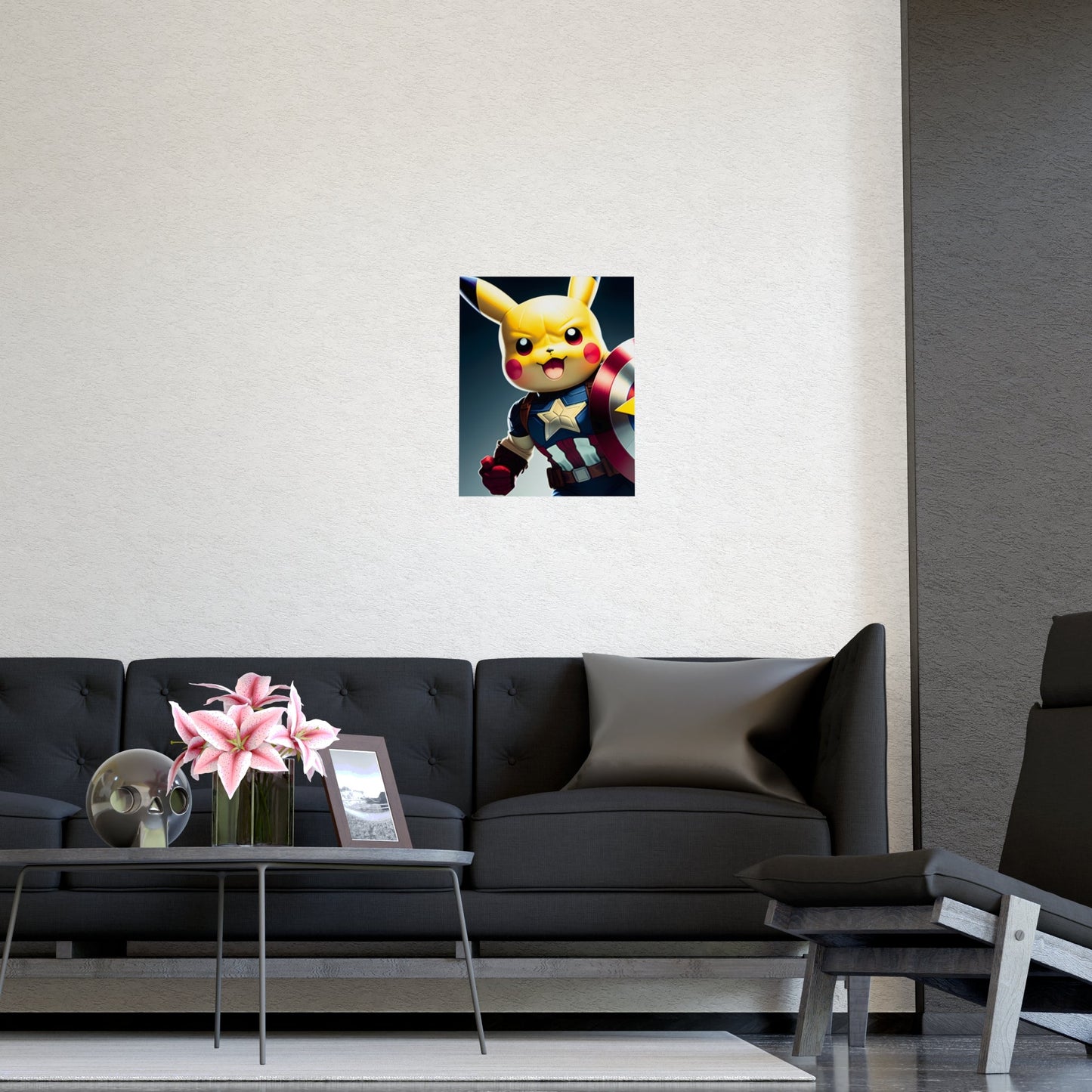 Captain Americhu Matte Poster - Pokestalgia LLC