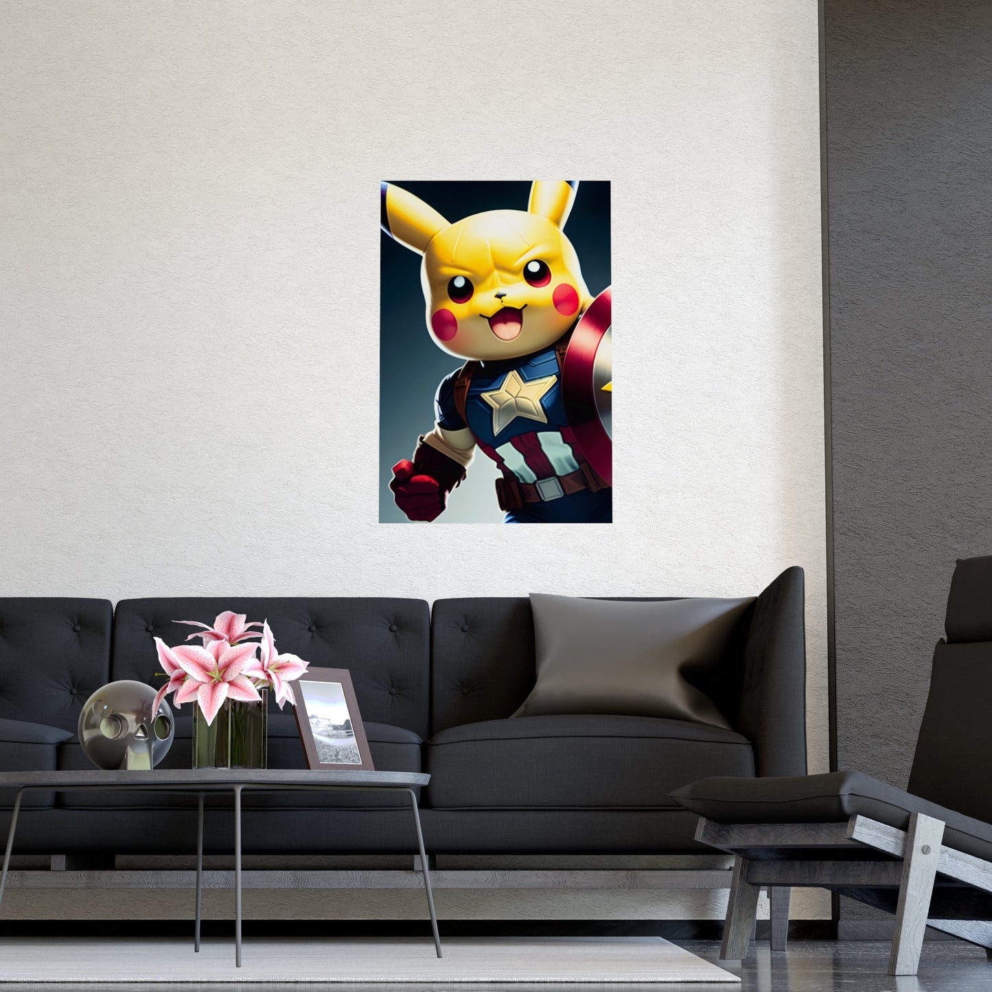 Captain Americhu Matte Poster - Pokestalgia LLC