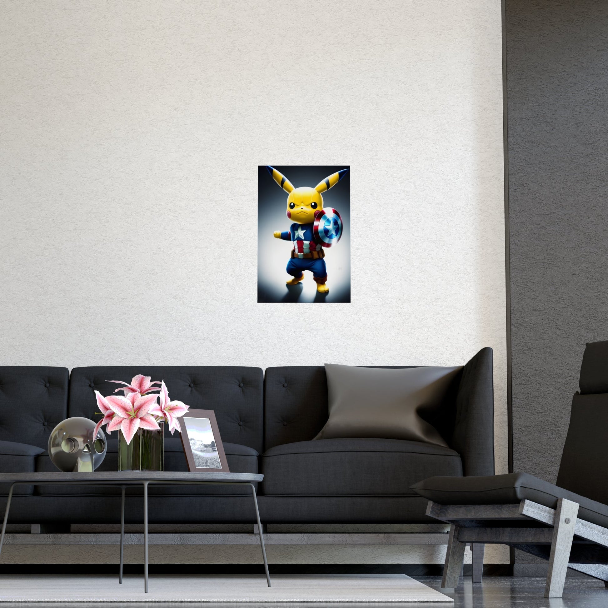 Captain Americhu Matte Poster - Pokestalgia LLC