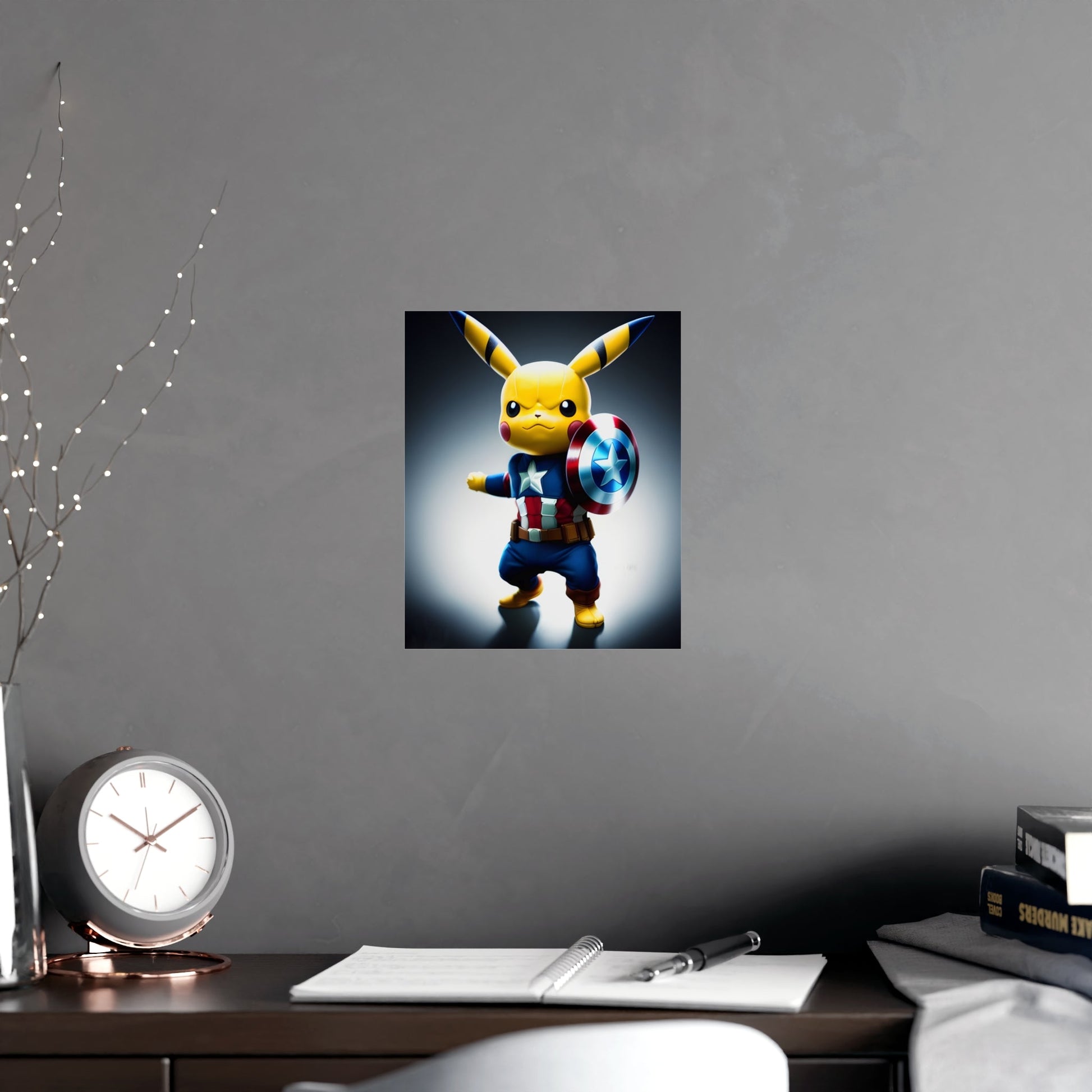 Captain Americhu Matte Poster - Pokestalgia LLC