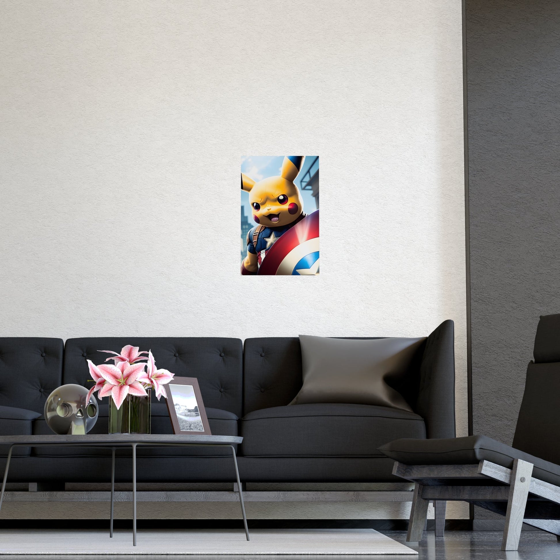 Captain Americhu Matte Poster - Pokestalgia LLC