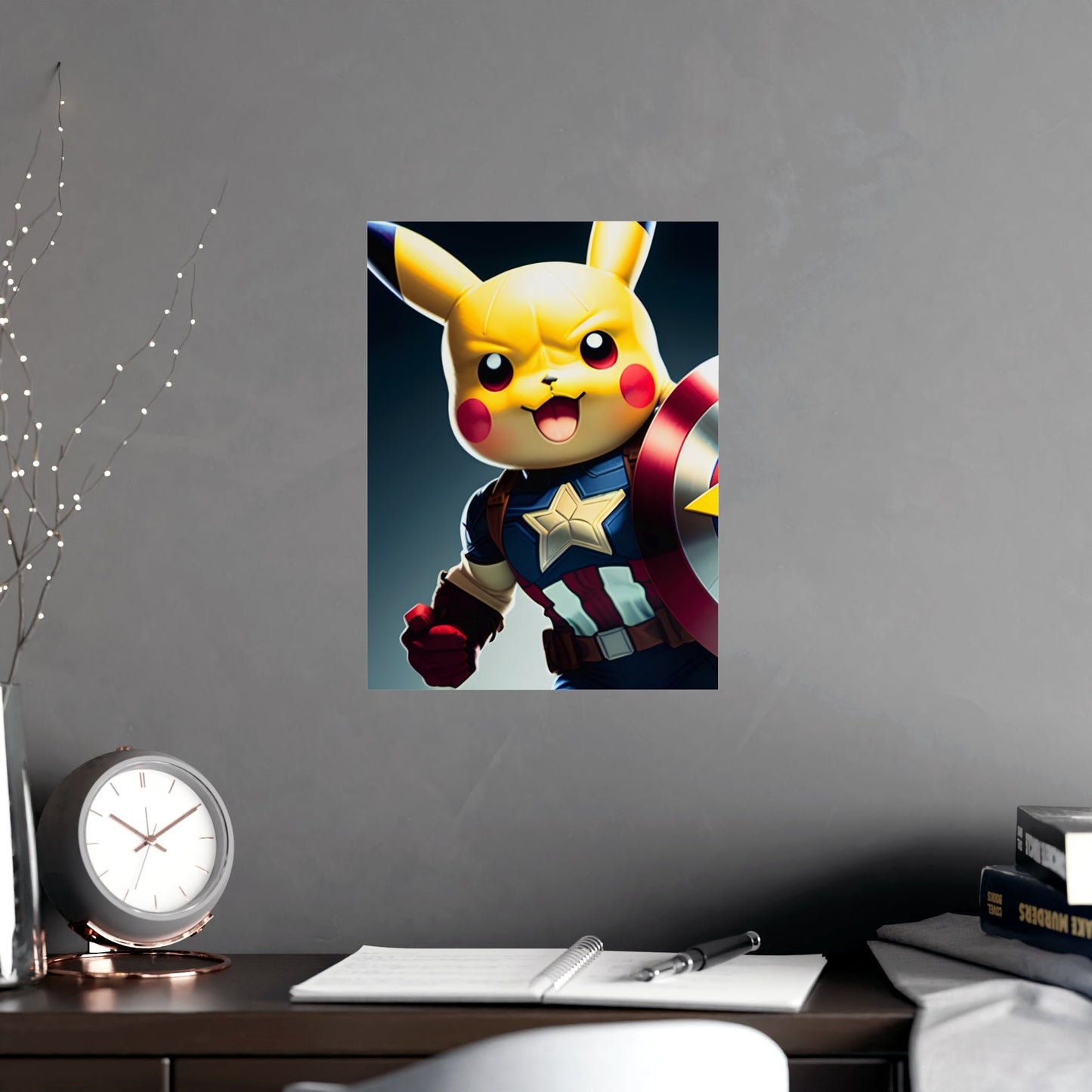 Captain Americhu Matte Poster - Pokestalgia LLC