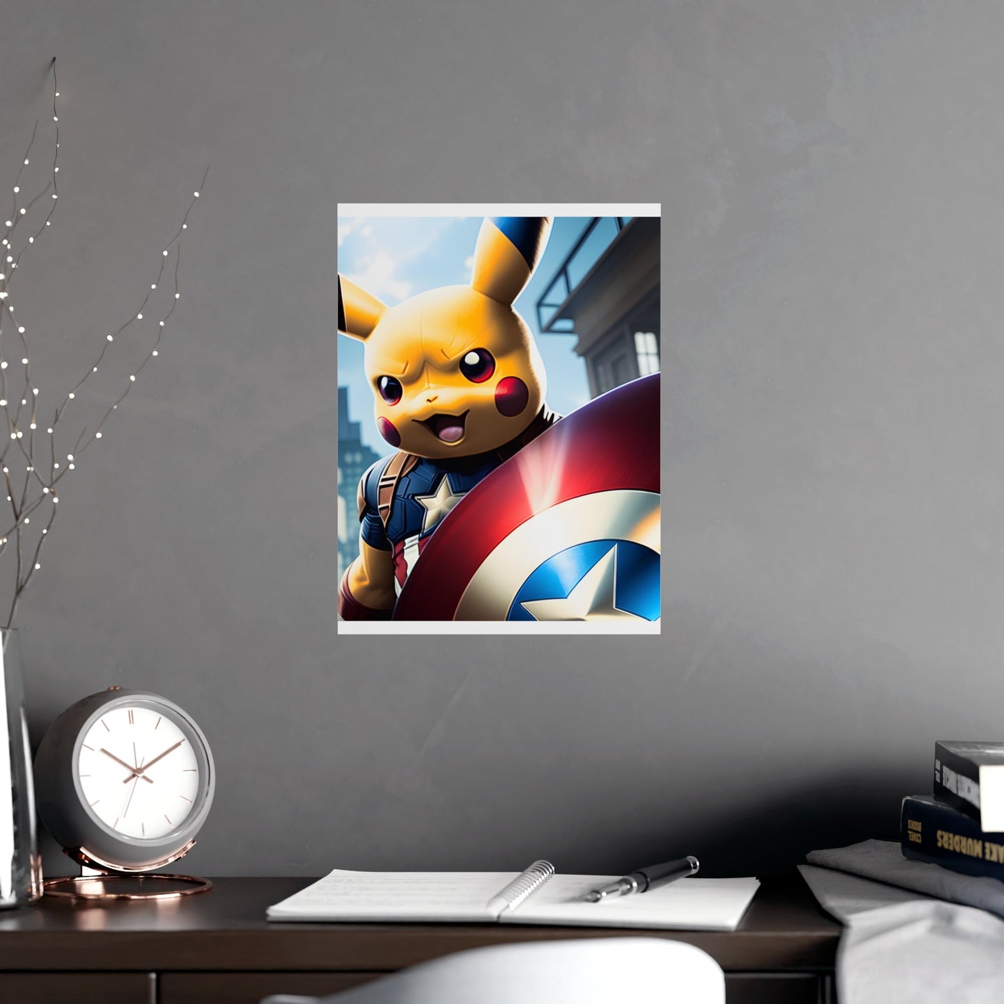 Captain Americhu Matte Poster - Pokestalgia LLC