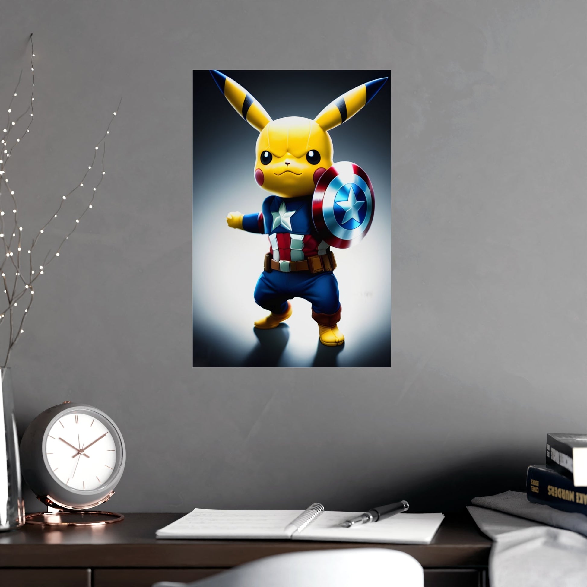 Captain Americhu Matte Poster - Pokestalgia LLC