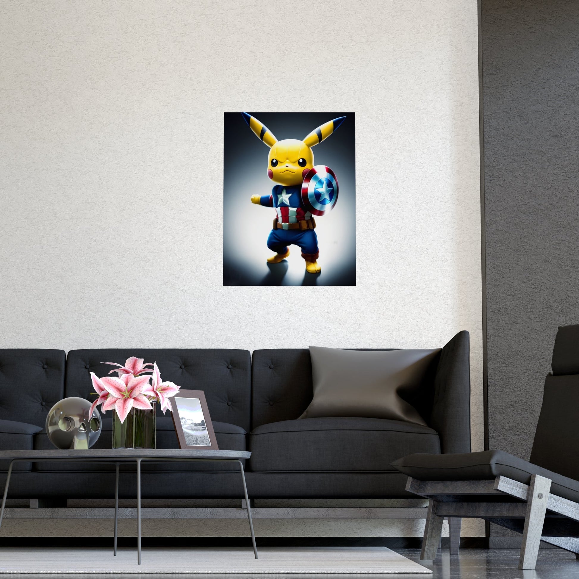 Captain Americhu Matte Poster - Pokestalgia LLC