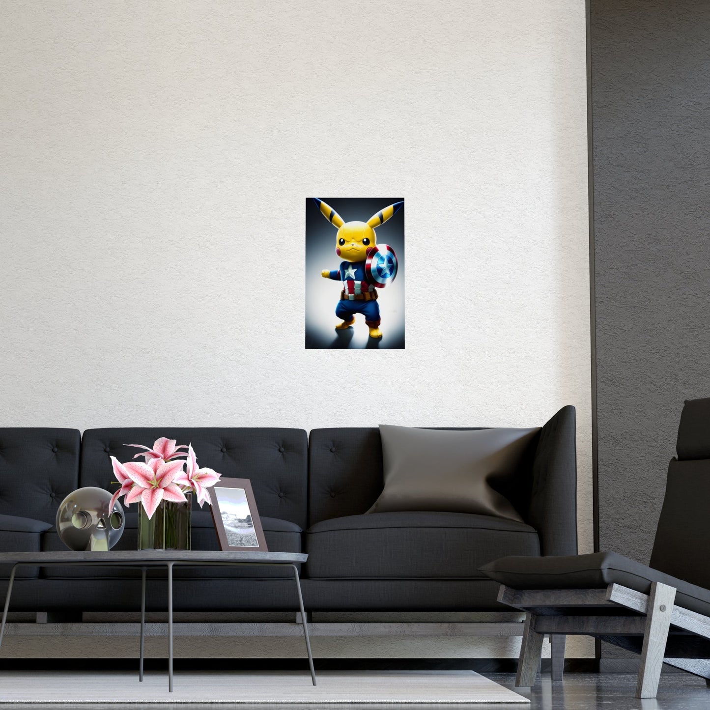 Captain Americhu Matte Poster - Pokestalgia LLC