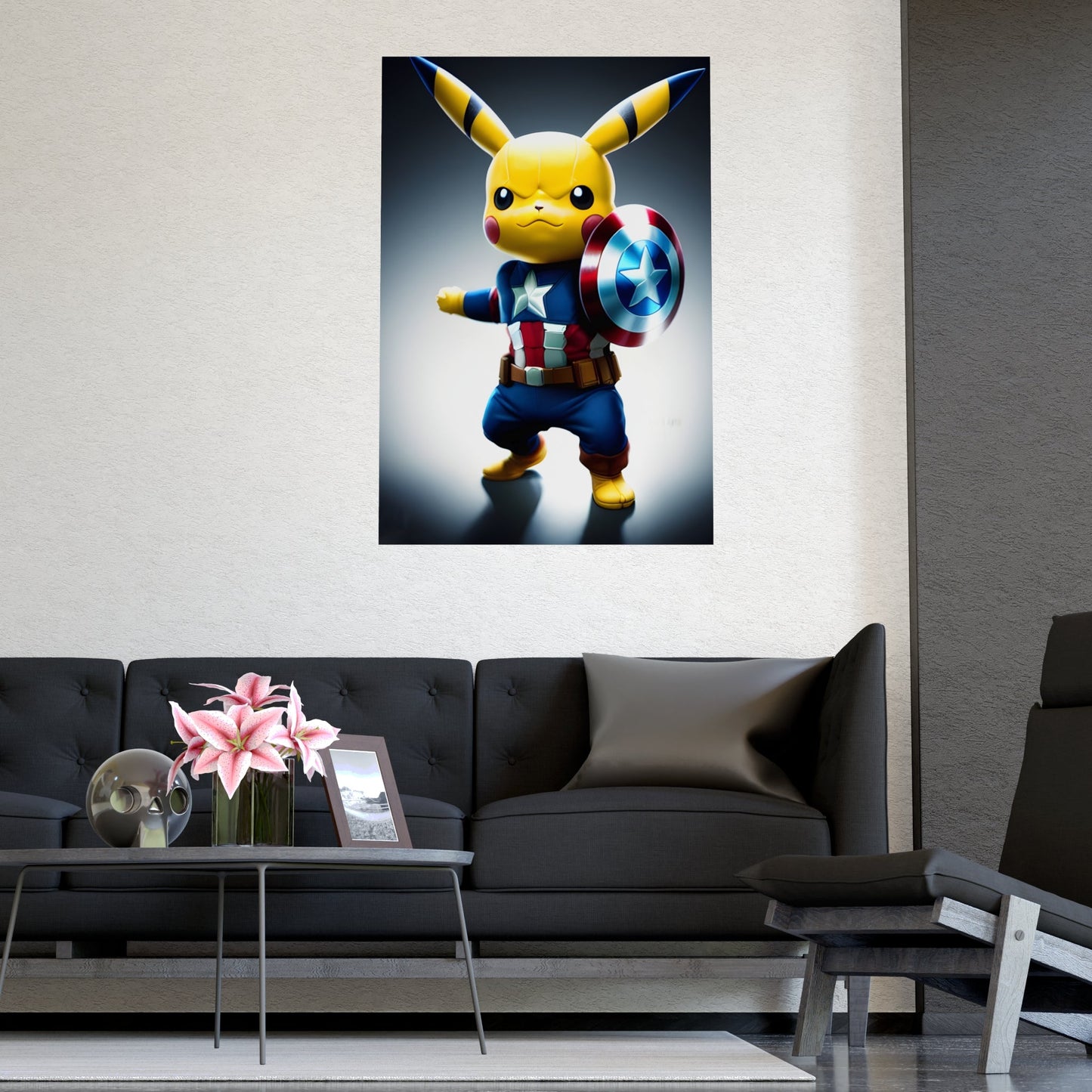 Captain Americhu Matte Poster - Pokestalgia LLC